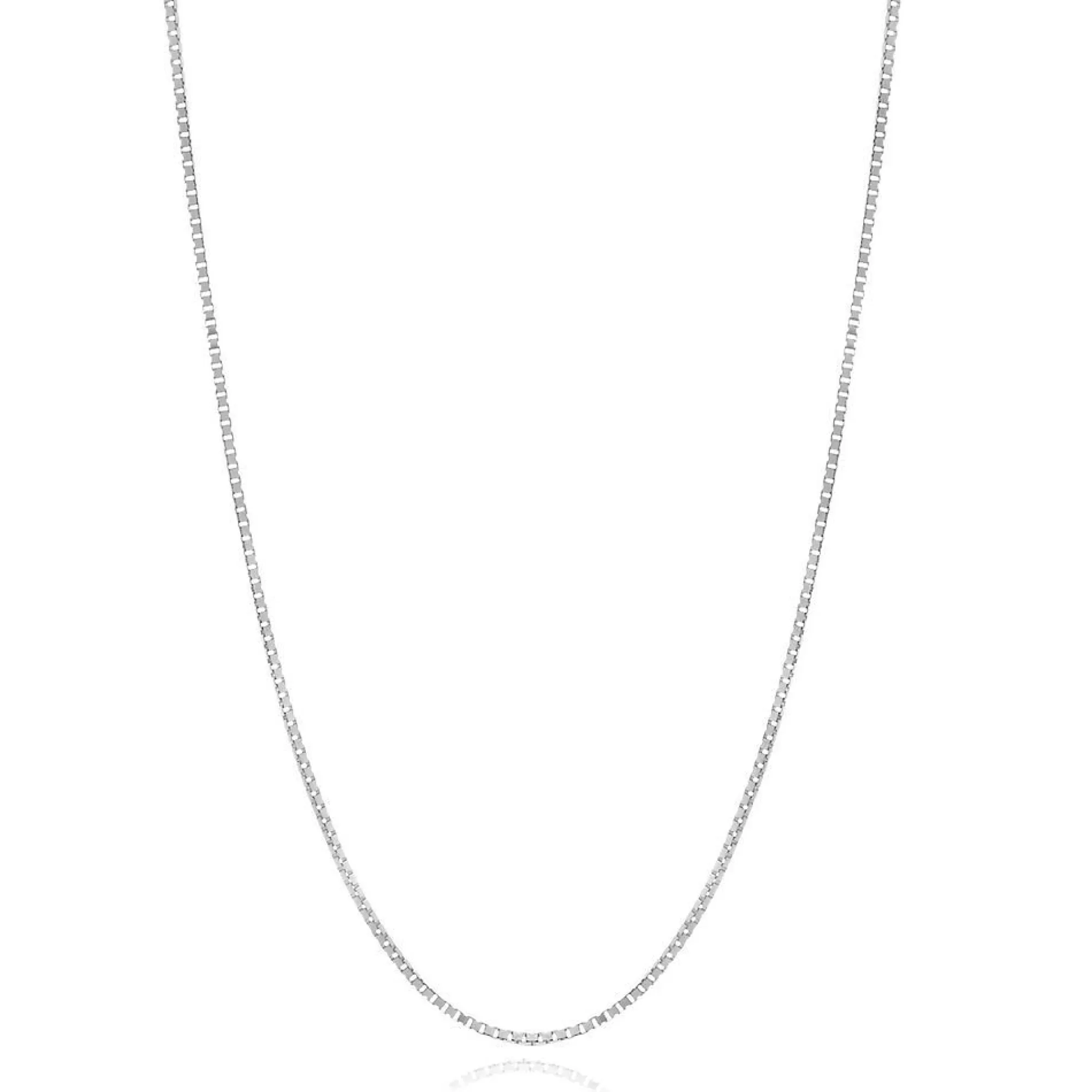 Necklaces & Pendants^* Adjustable Box Chain In Sterling Silver, 22"