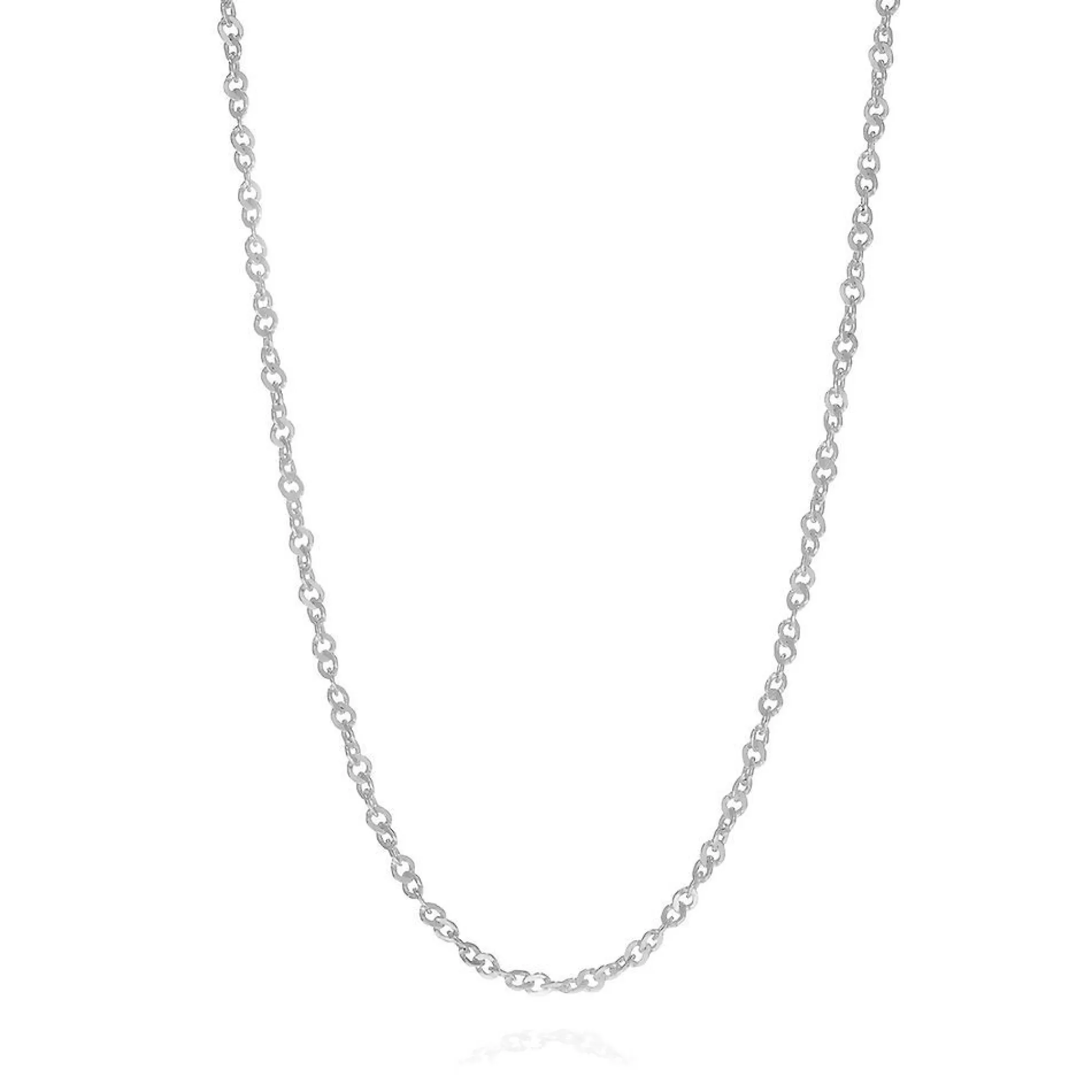 Necklaces & Pendants^* Adjustable Singapore Chain In 14K White Gold, 22"