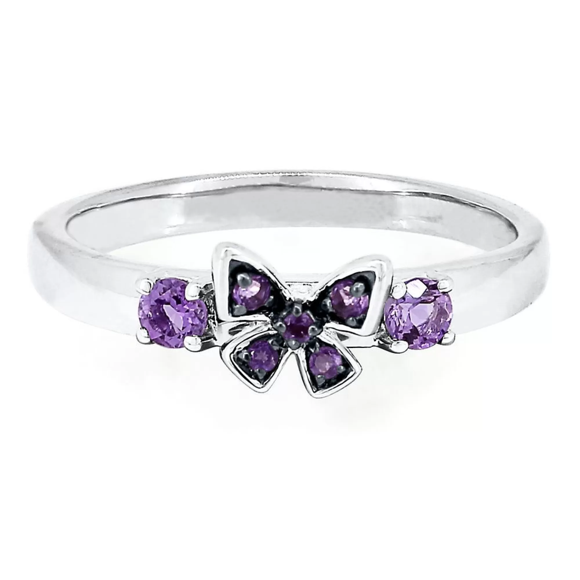 Rings^Layering & Stacking Amethyst Butterfly Stack Ring In Sterling Silver