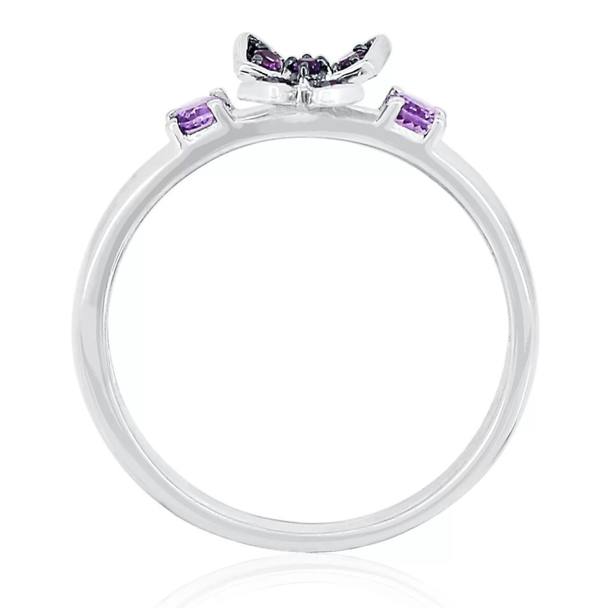 Rings^Layering & Stacking Amethyst Butterfly Stack Ring In Sterling Silver