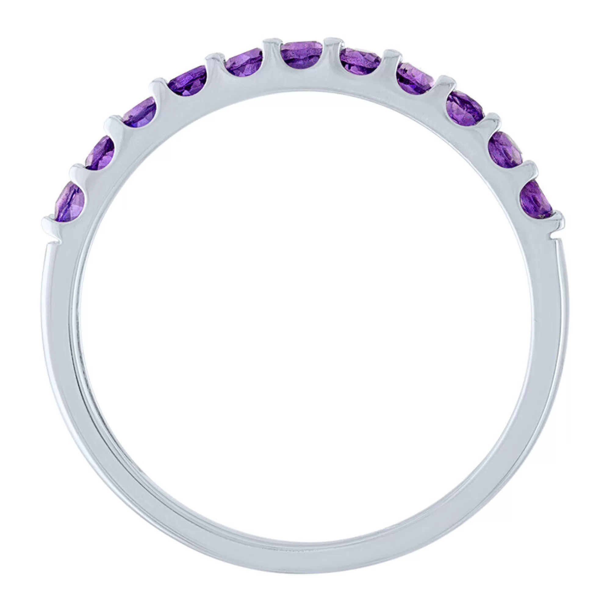 Rings^* Amethyst Stacking Ring In 10K White Gold