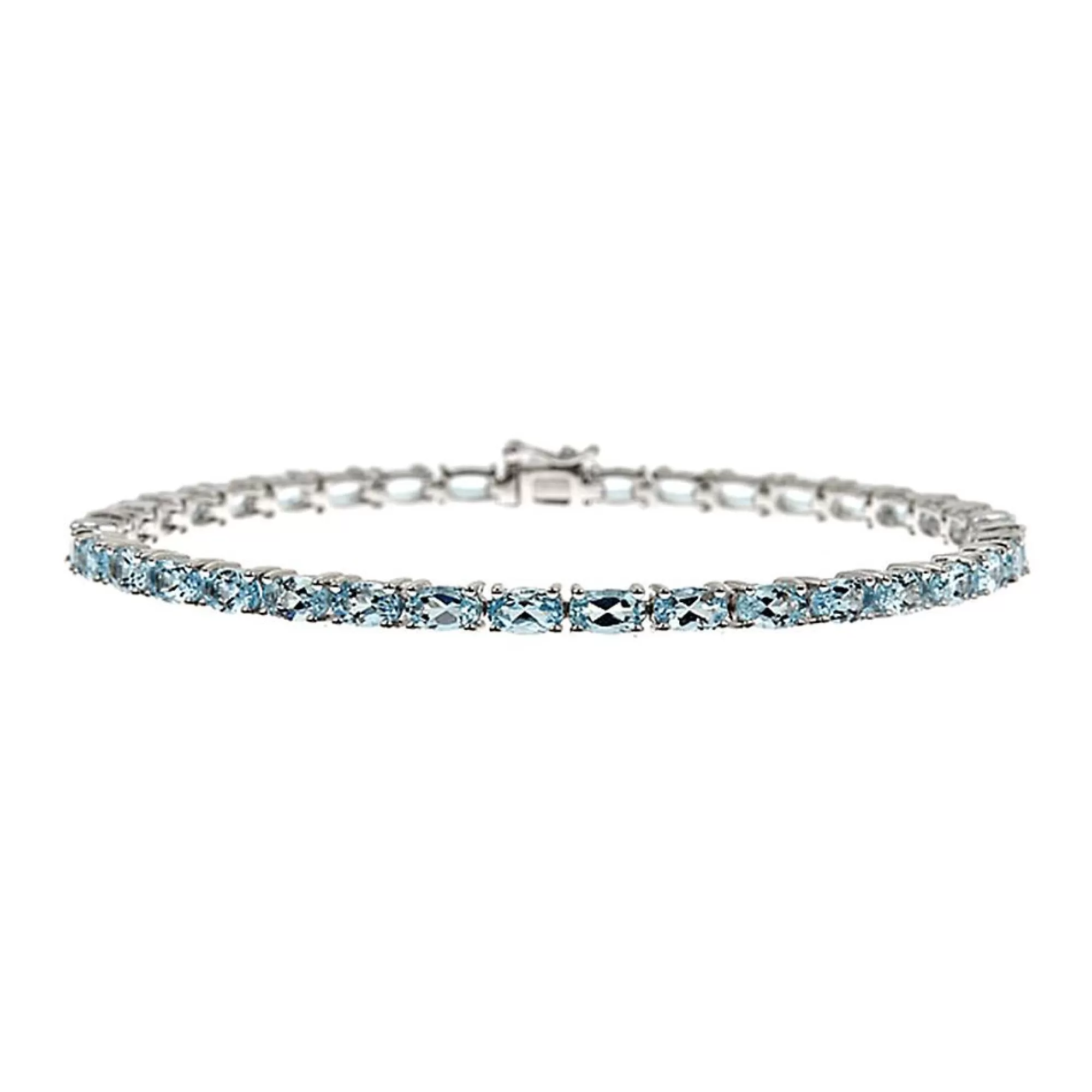 Bracelets^* Aquamarine Bracelet In Sterling Silver