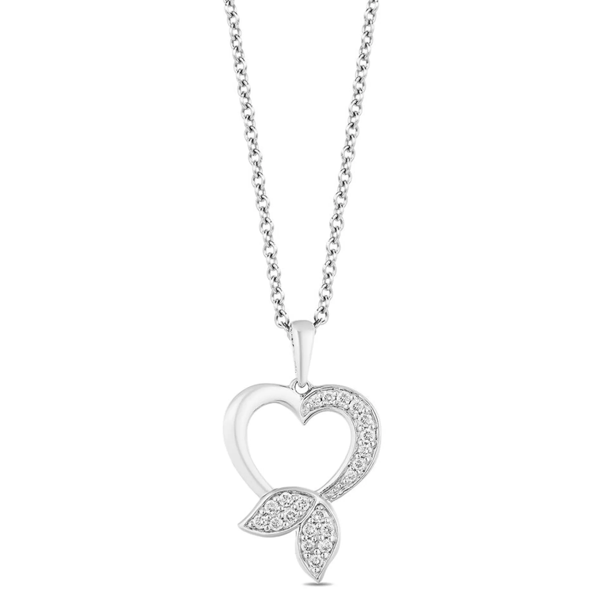 Necklaces & Pendants^Enchanted Disney Ariel Pendant With Diamond Mermaid Heart In Sterling Silver (1/5 Ct. Tw.)