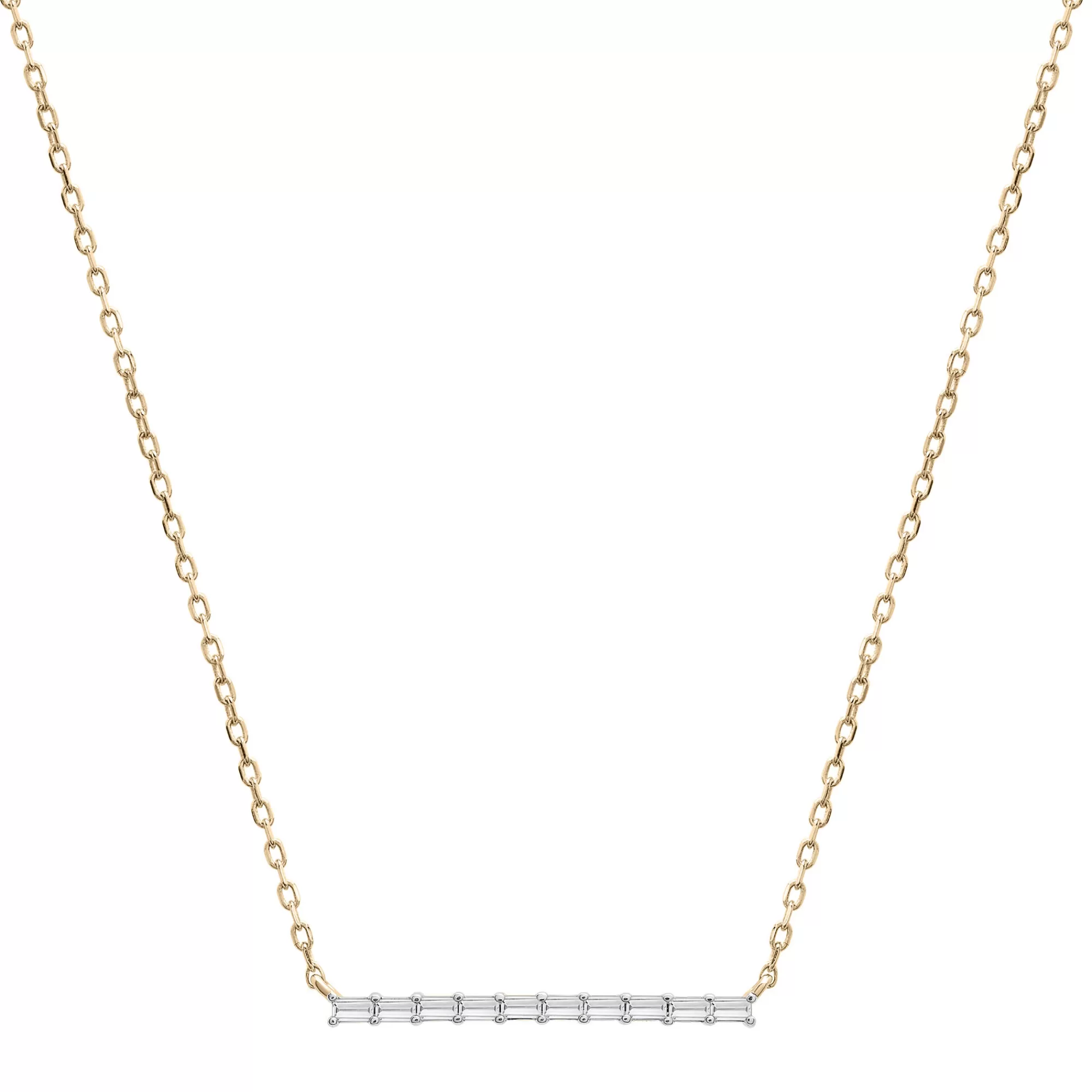 Necklaces & Pendants^Laure by Aurate Baguette Diamond Bar Necklace In 14K Yellow Gold (1/7 Ct. Tw.)