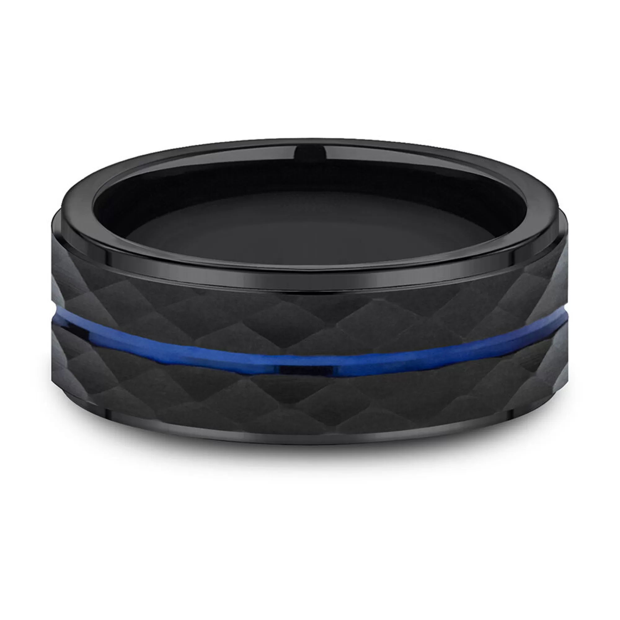 Men's Jewelry^* Black & Blue Cobalt Band, 8Mm