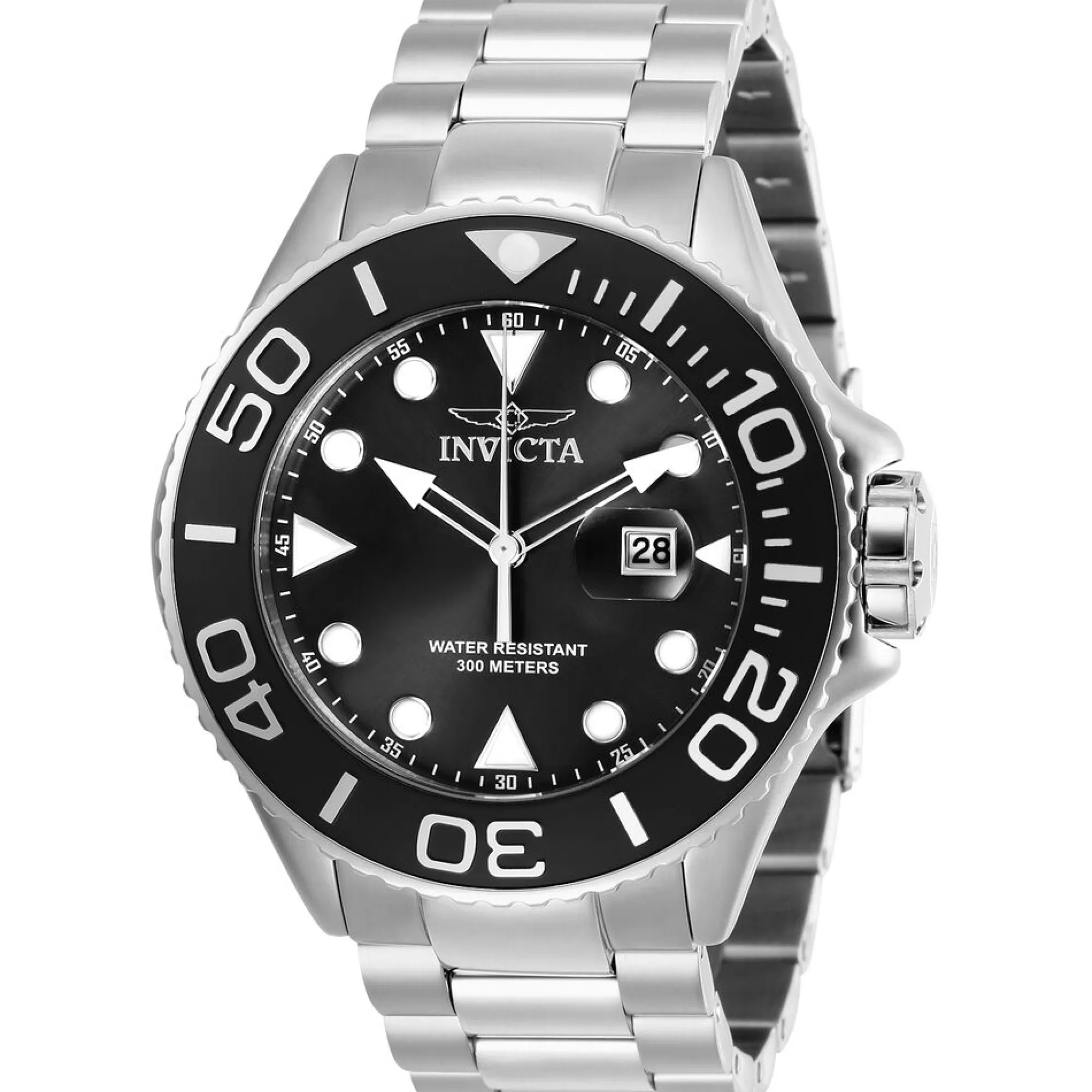 Men's Watches^Invicta Black Men's Watch In Stainless Steel