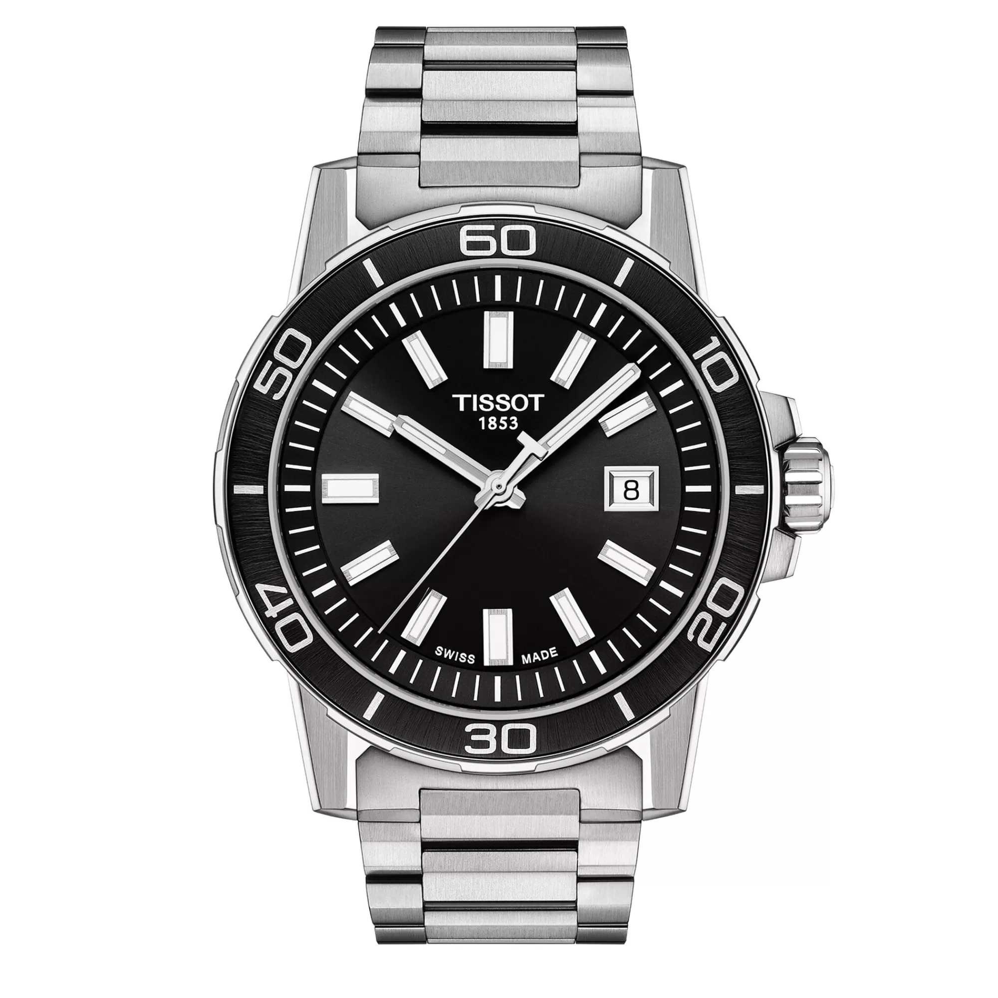 Men's Jewelry^Tissot® Black Supersport Gent Men's Watch In Stainless Steel