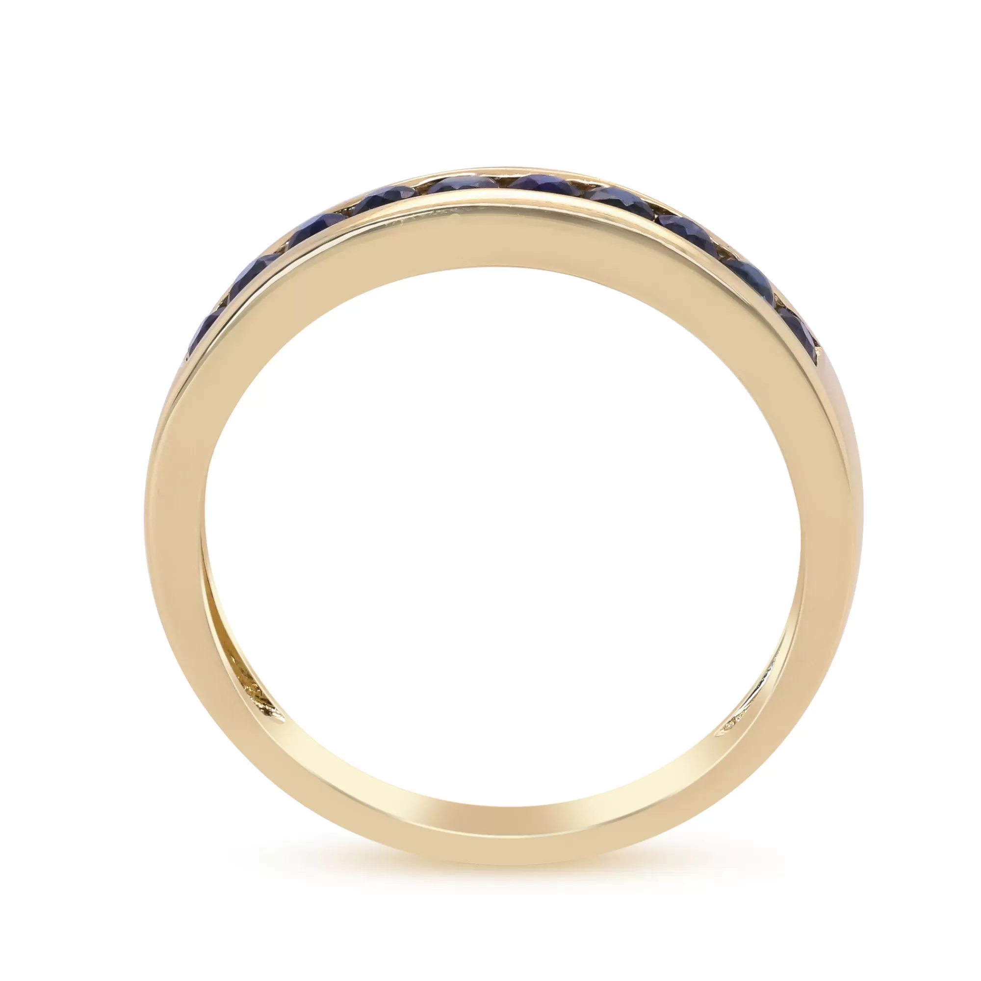 Rings^Layering & Stacking Blue Sapphire Band In 10K Yellow Gold