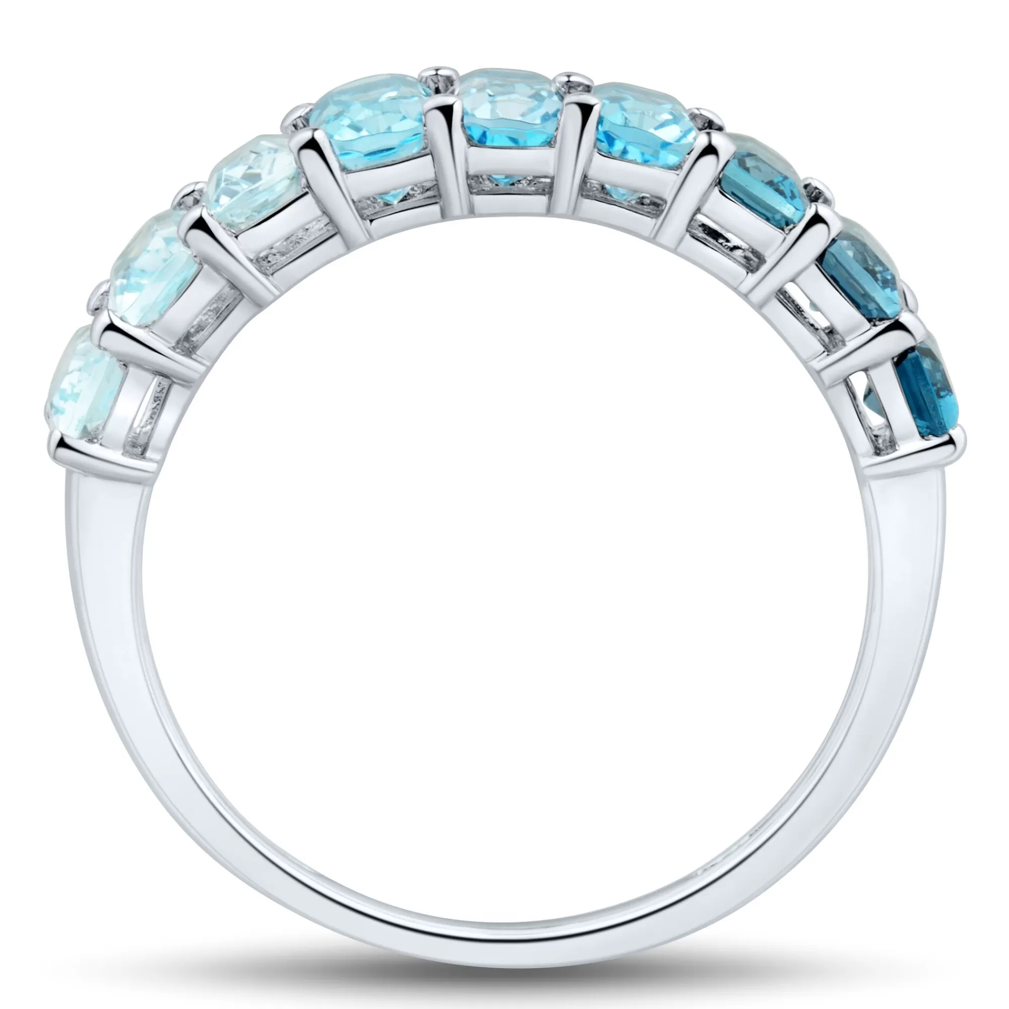 Rings^Layering & Stacking Blue Topaz Ombre Stack Ring In Sterling Silver