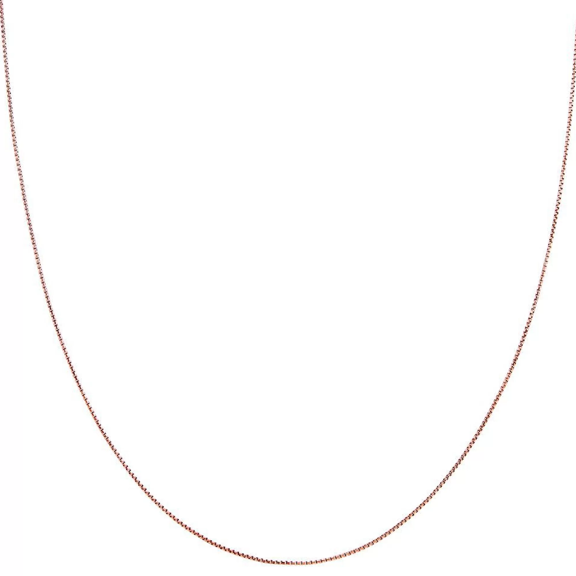 Necklaces & Pendants^* Box Chain In 14K Rose Gold, 18"