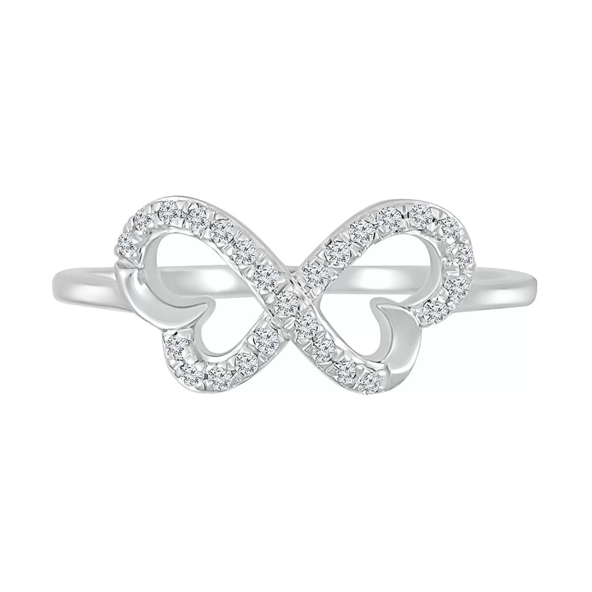 Rings^* Butterfly Diamond Ring In Sterling Silver (1/8 Ct. Tw.)