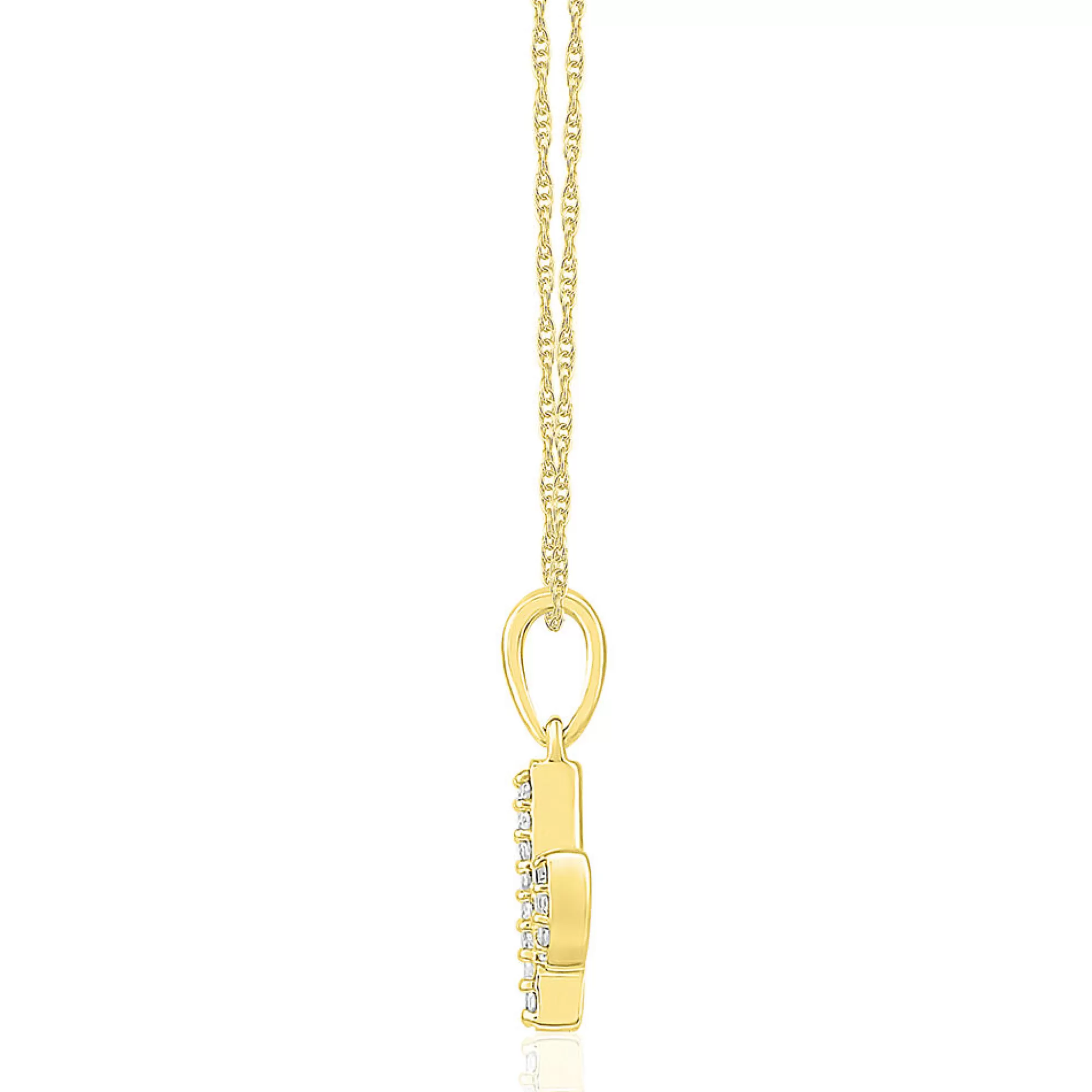 Necklaces & Pendants^Layering & Stacking Cactus Pendant With Diamond Accents In 10K Yellow Gold