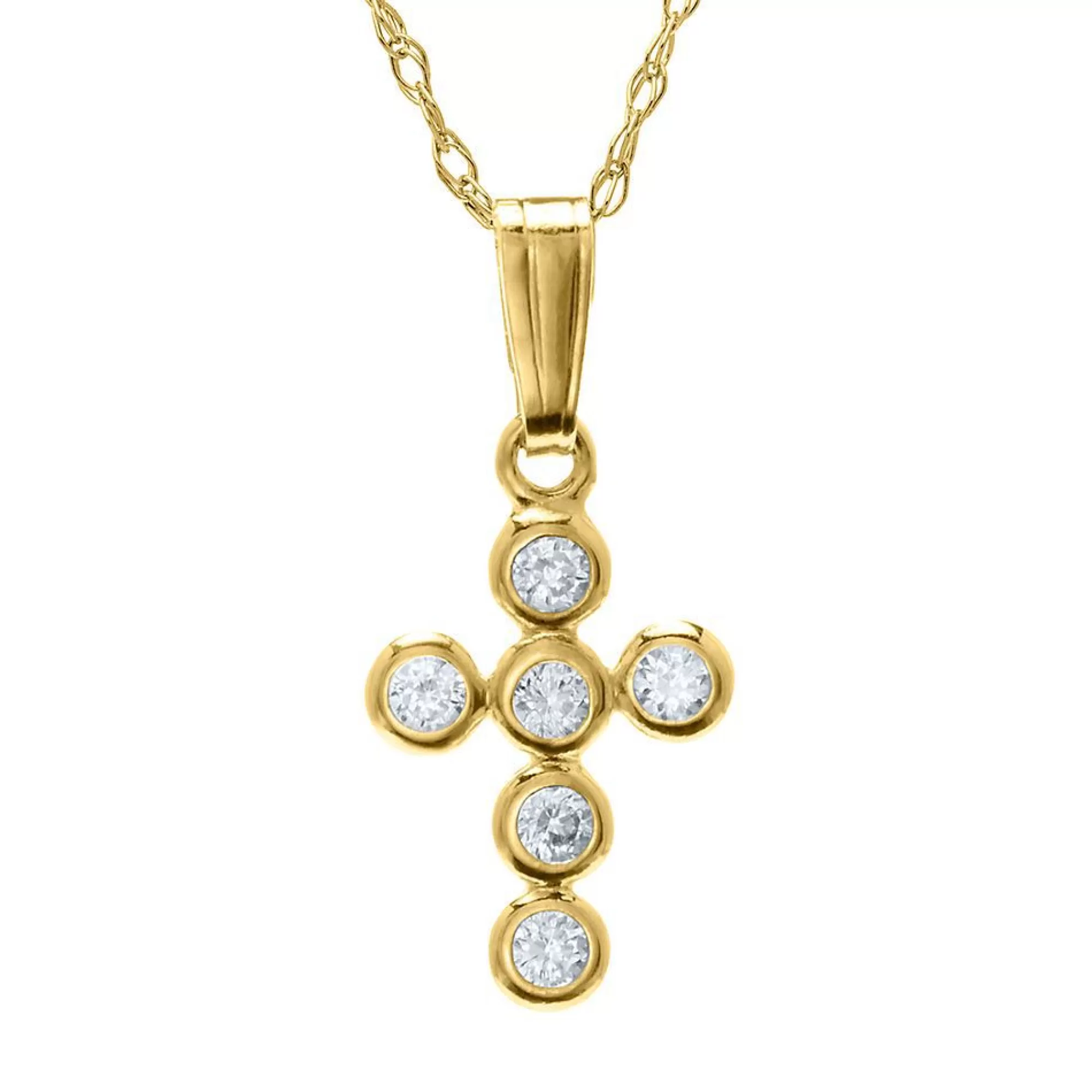 Necklaces & Pendants^* Children's Cross Pendant In 14K Yellow Gold