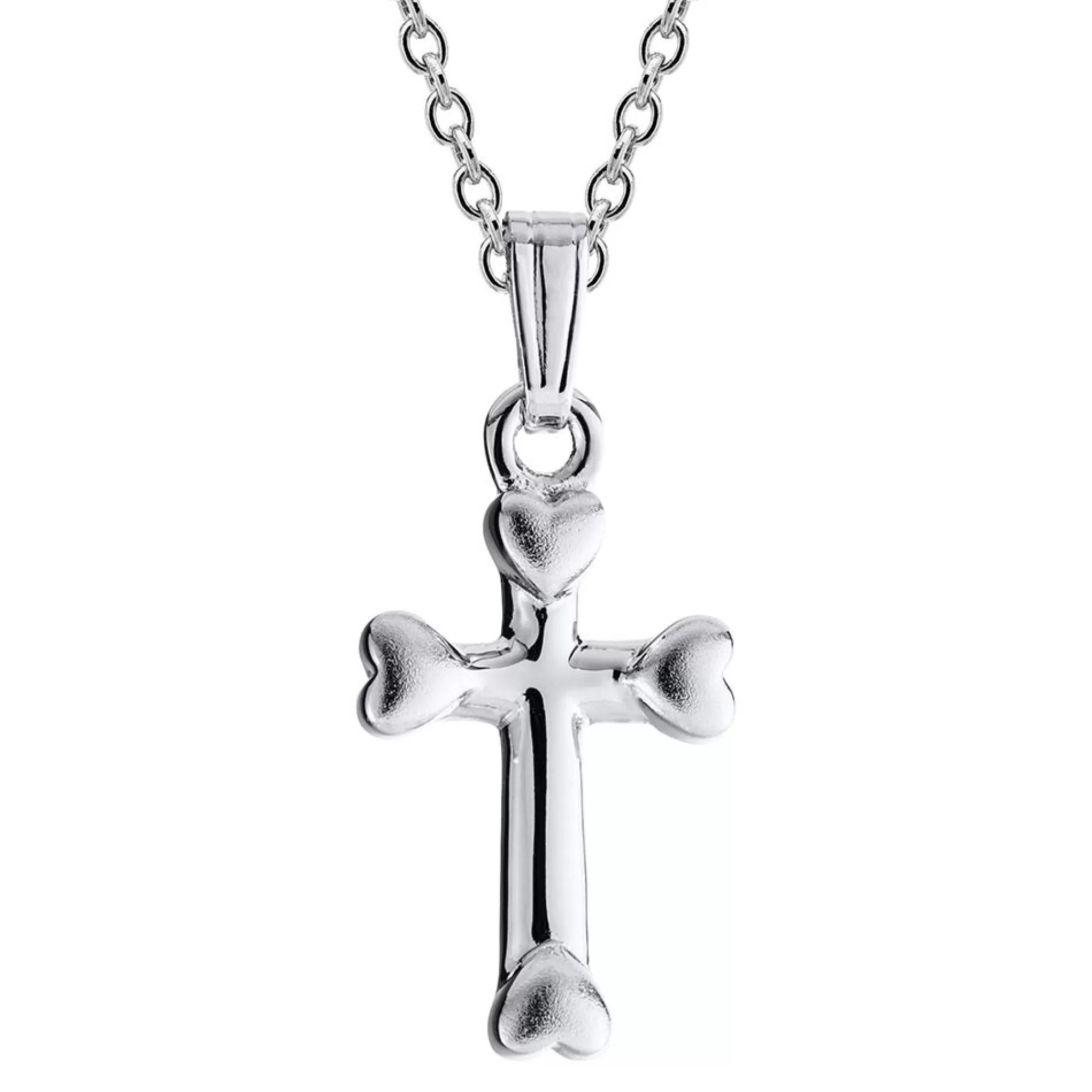 Necklaces & Pendants^* Children's Heart Cross Pendant In Sterling Silver