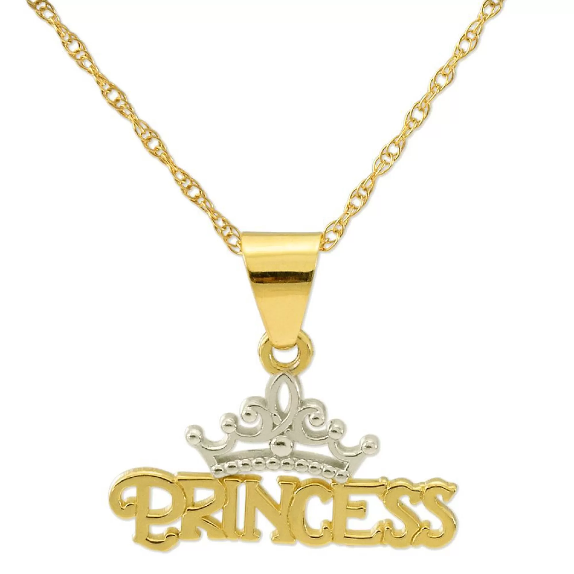 Necklaces & Pendants^Disney Children's Princess Tiara Pendant In 14K Yellow Gold