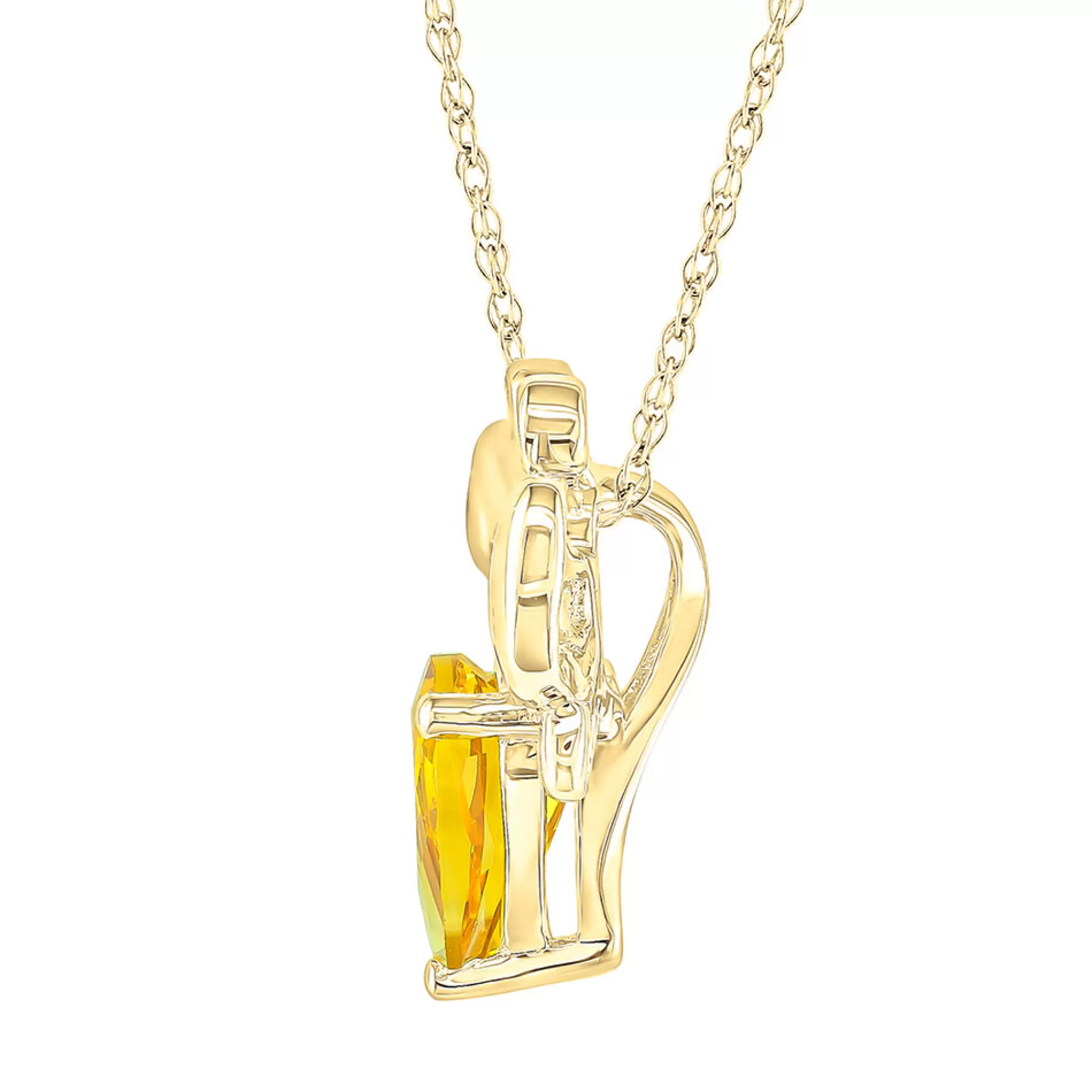 Necklaces & Pendants^* Citrine & Diamond Accent Bee Pendant In 10K Yellow Gold