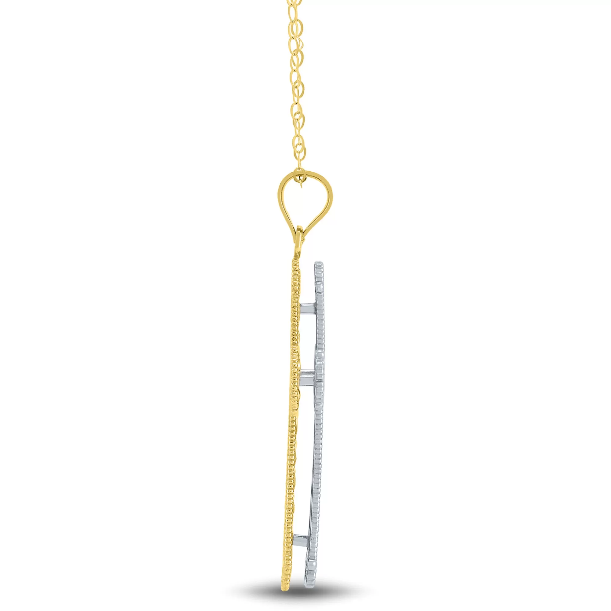 Necklaces & Pendants^* Cross Pendant In 14K Yellow & White Gold