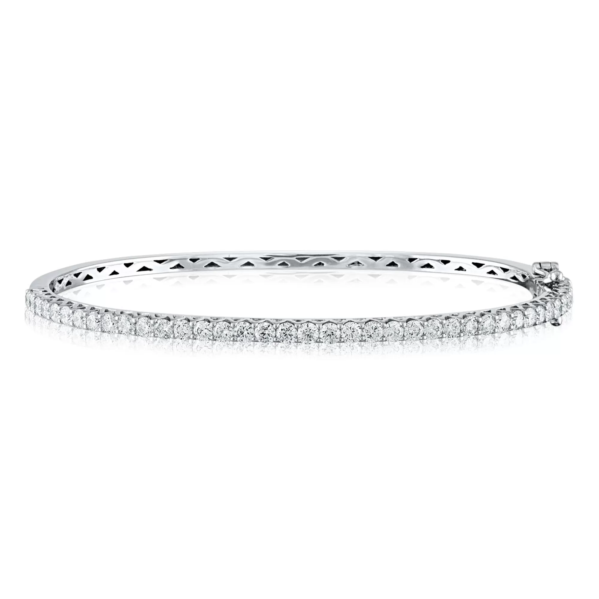 Bracelets^* 2 Ct. Tw. Diamond Bangle Bracelet In 10K White Gold