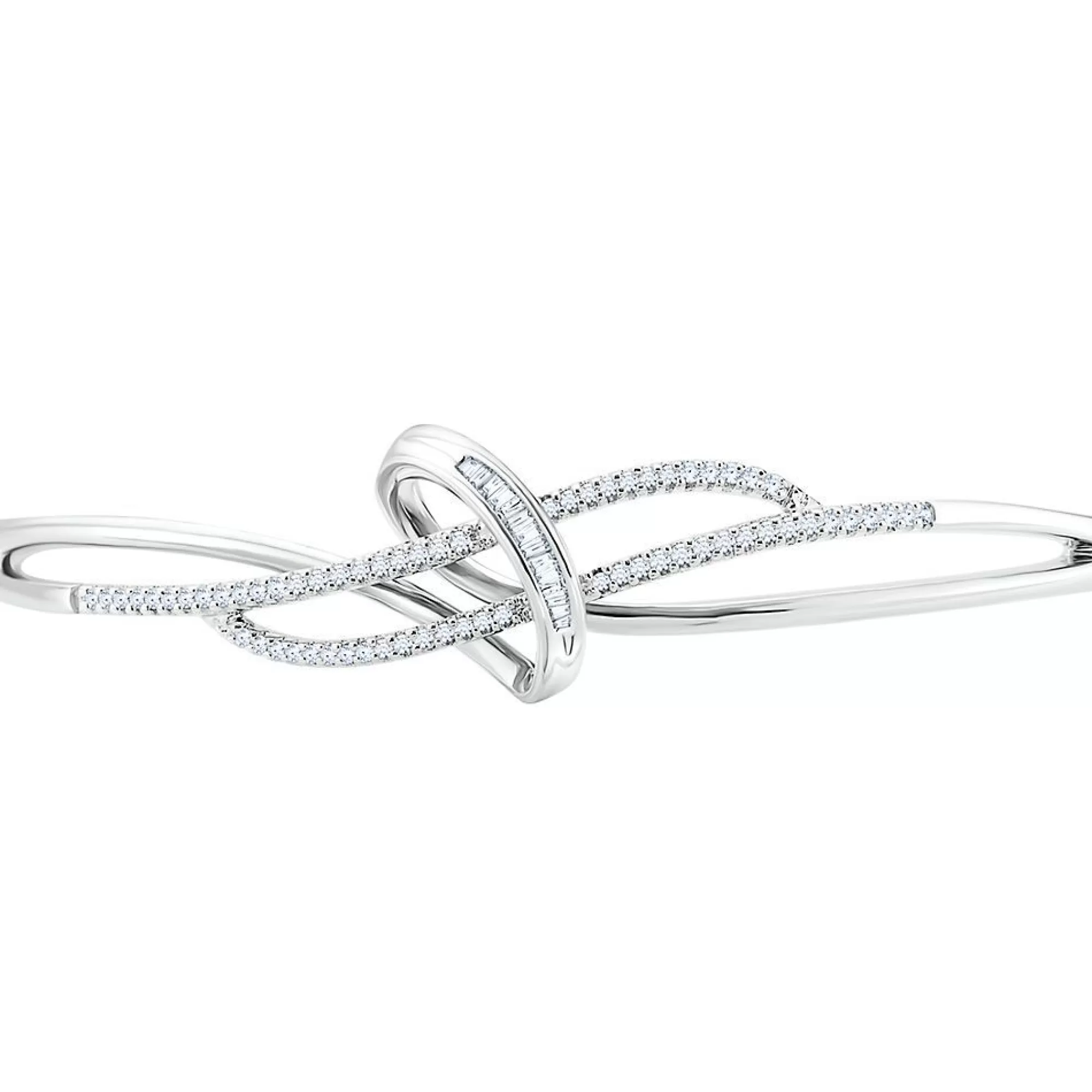 Bracelets^* 1/4 Ct. Tw. Diamond Bangle Bracelet In Sterling Silver