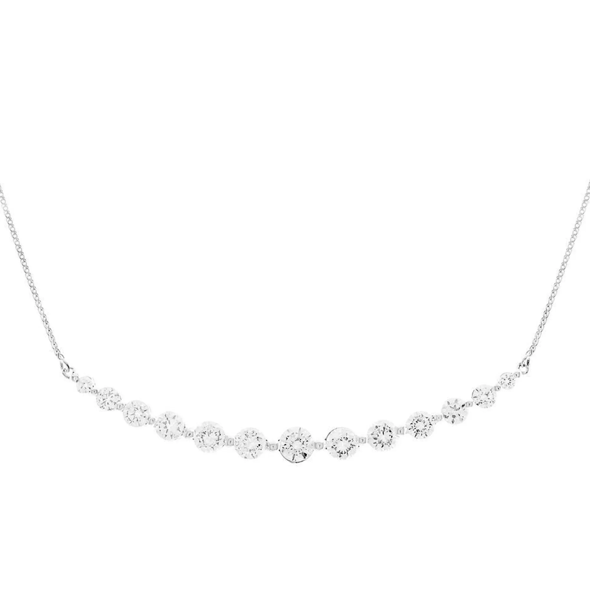 Necklaces & Pendants^* 1 Ct. Tw. Diamond Bar Necklace In 10K White Gold