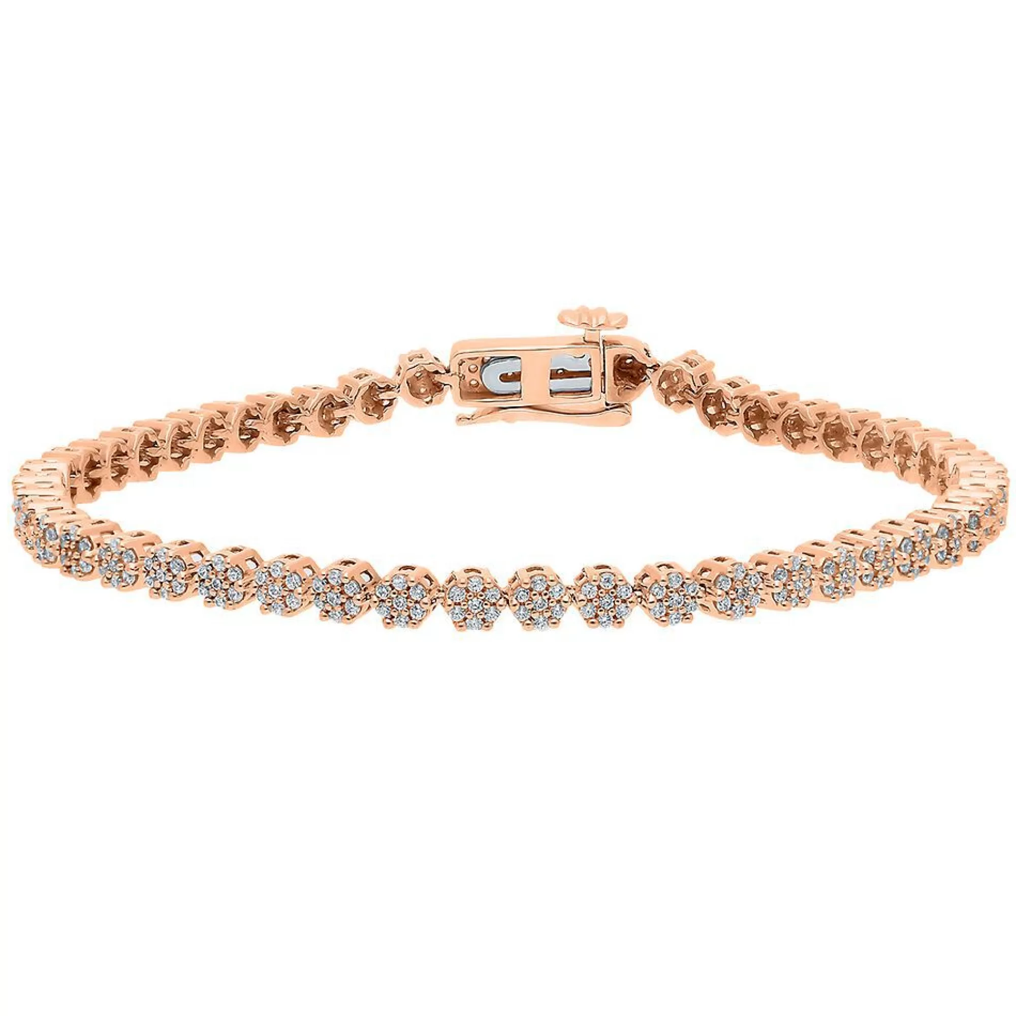 Bracelets^Mirabela® 1 Ct. Tw. Diamond Bracelet In 10K Rose Gold