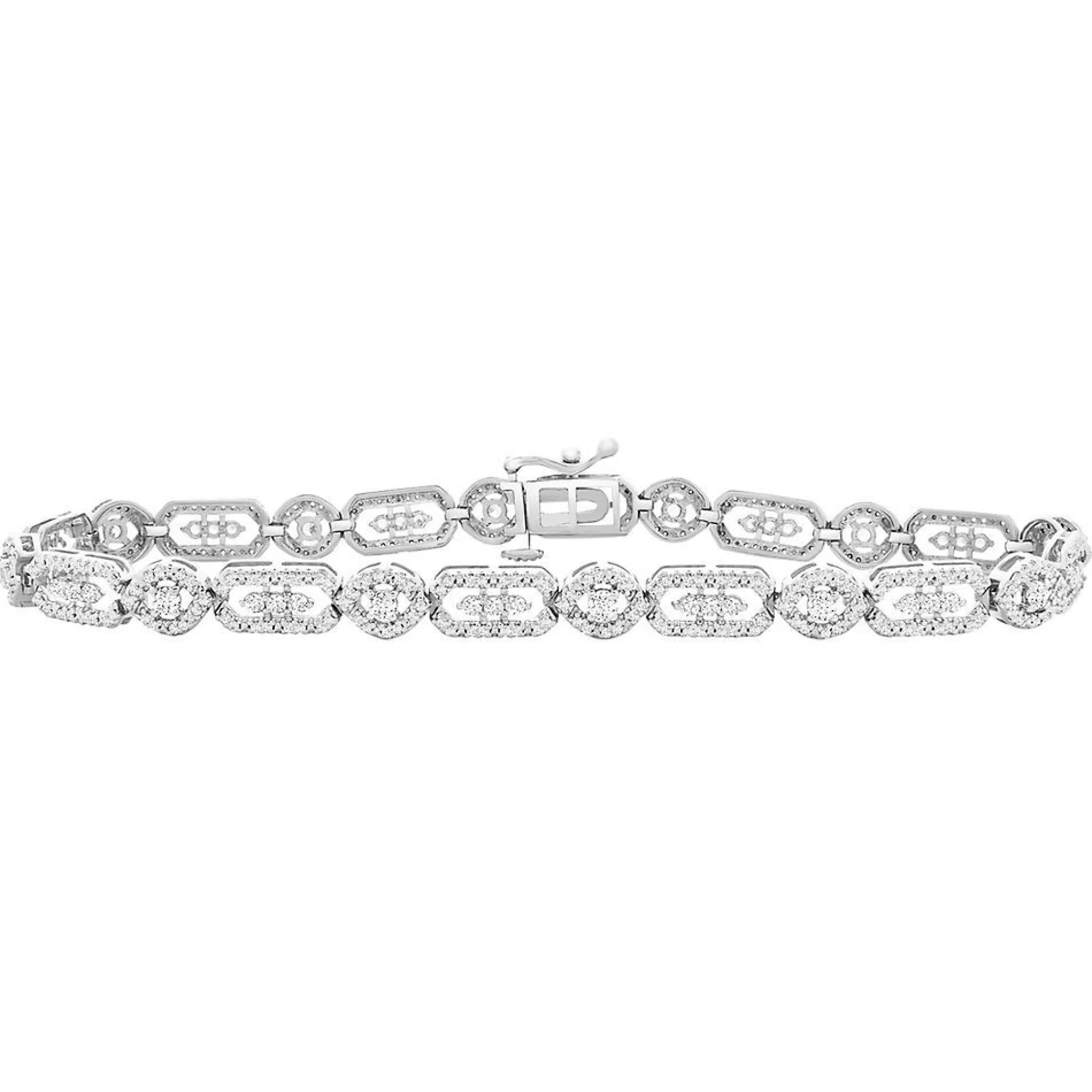 Bracelets^* 1 1/2 Ct. Tw. Diamond Bracelet In 10K White Gold