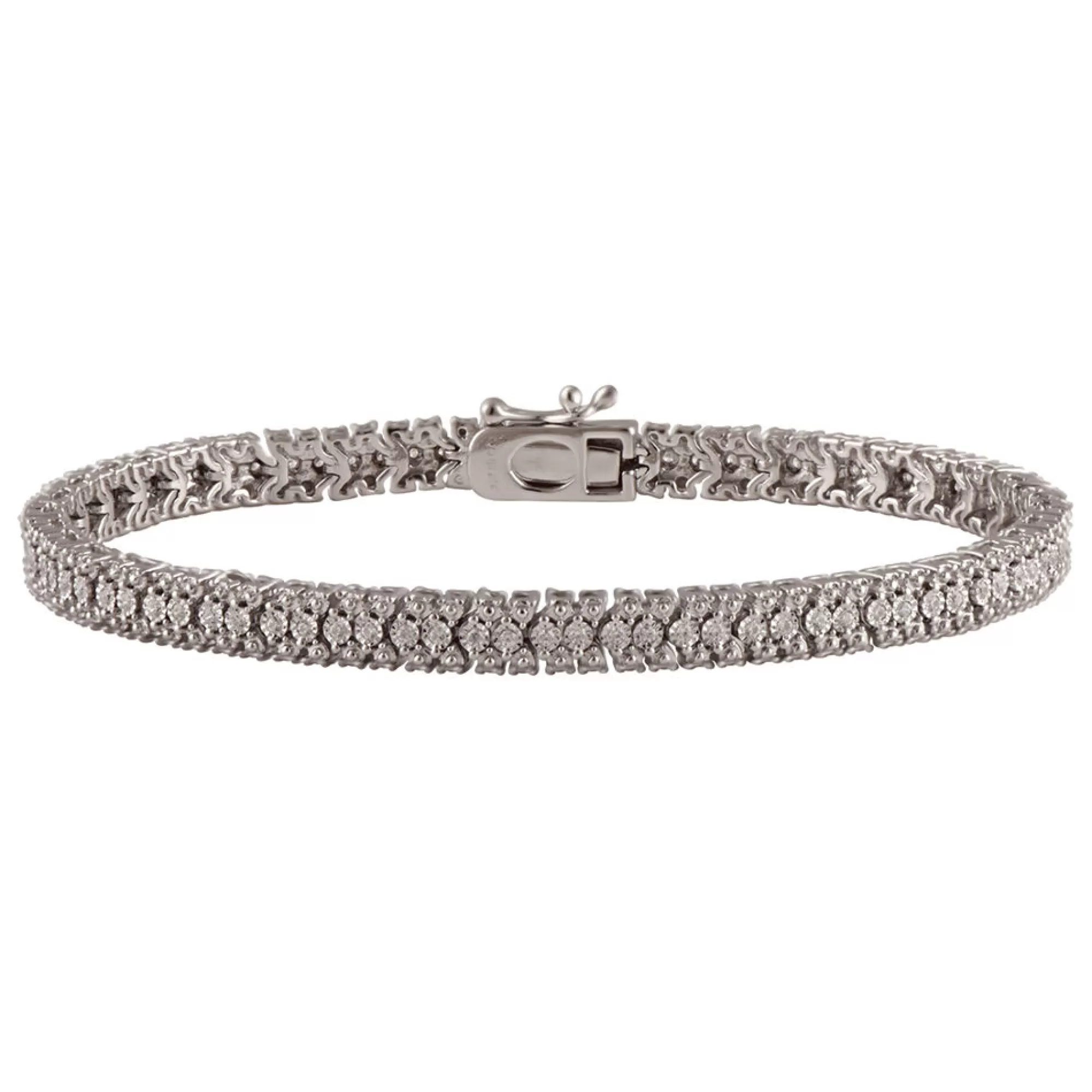 Bracelets^* 1/2 Ct. Tw. Diamond Bracelet In Sterling Silver