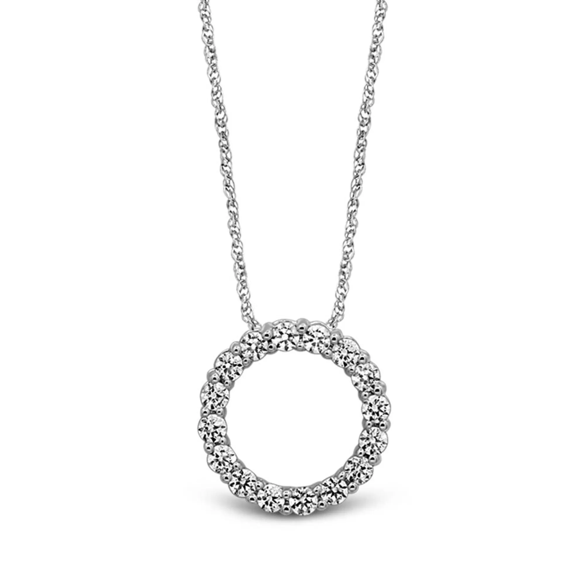 Necklaces & Pendants^* 1/4 Ct. Tw. Diamond Circle Pendant In 10K White Gold