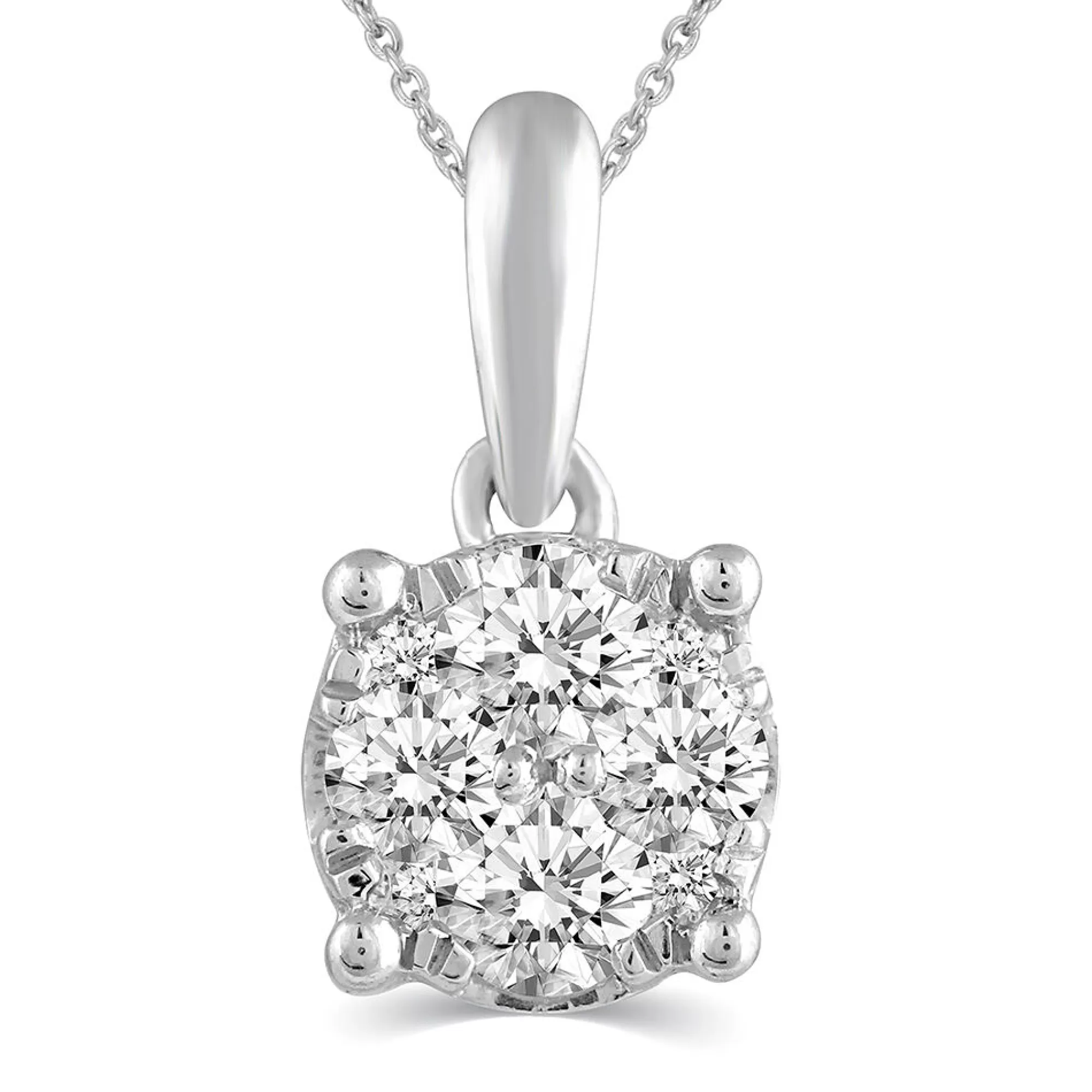 Necklaces & Pendants^* 1/4 Ct. Tw. Diamond Circle Pendant In 10K White Gold