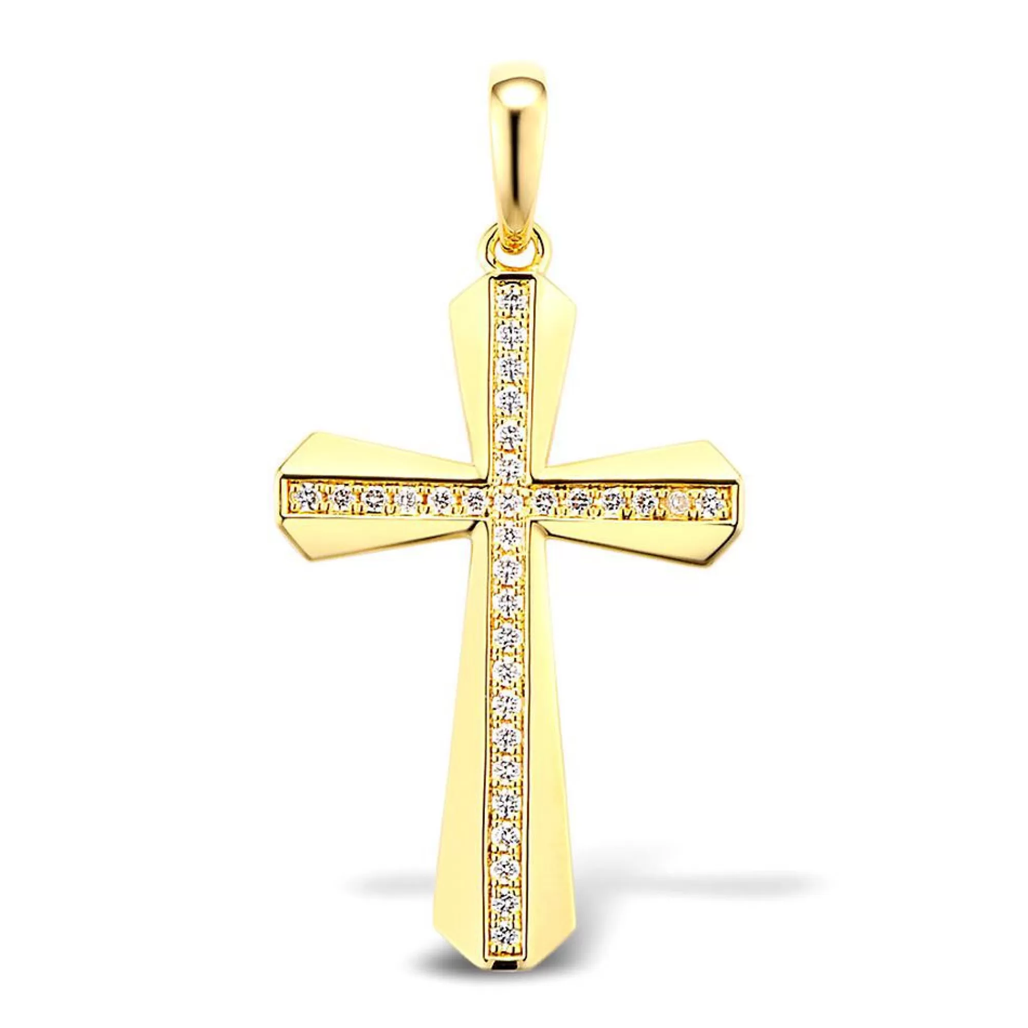 Bracelets^* 1/2 Ct. Tw. Diamond Cross Charm In 10K Yellow Gold