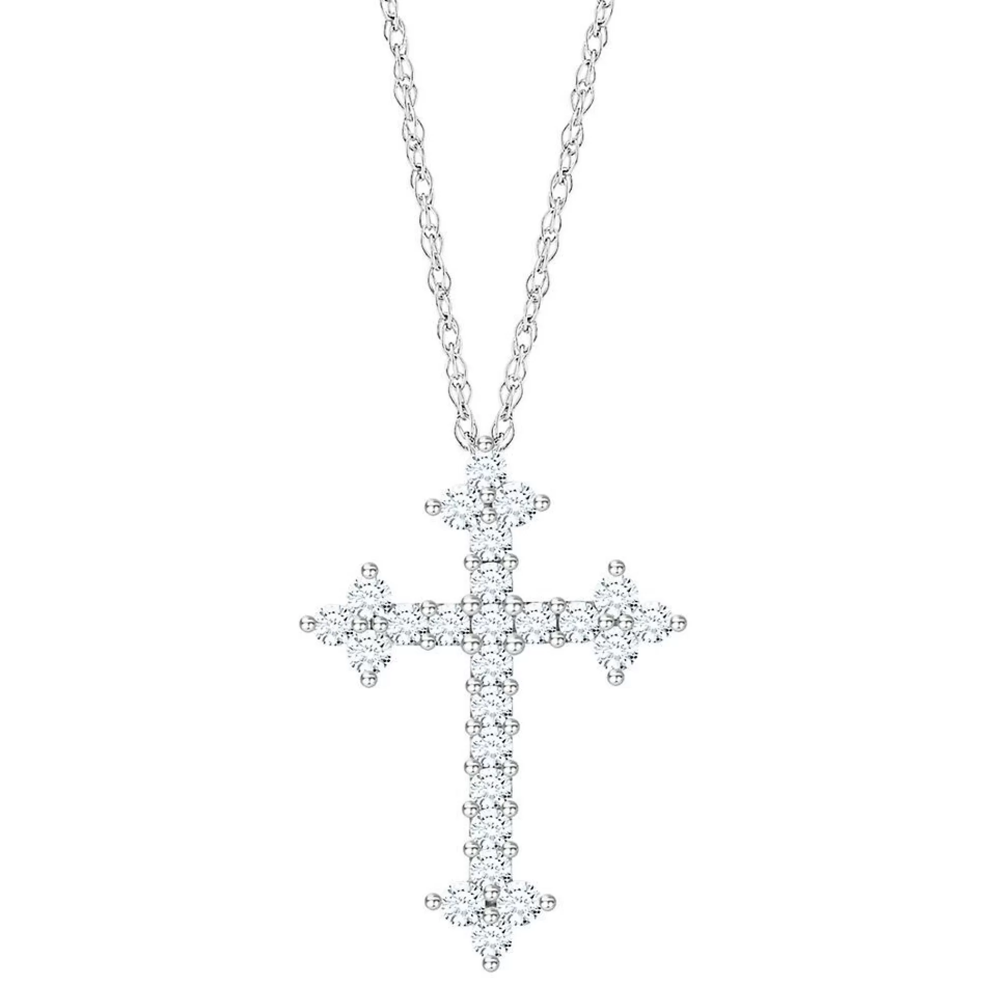 Necklaces & Pendants^* 1/4 Ct. Tw. Diamond Cross Pendant In 10K White Gold