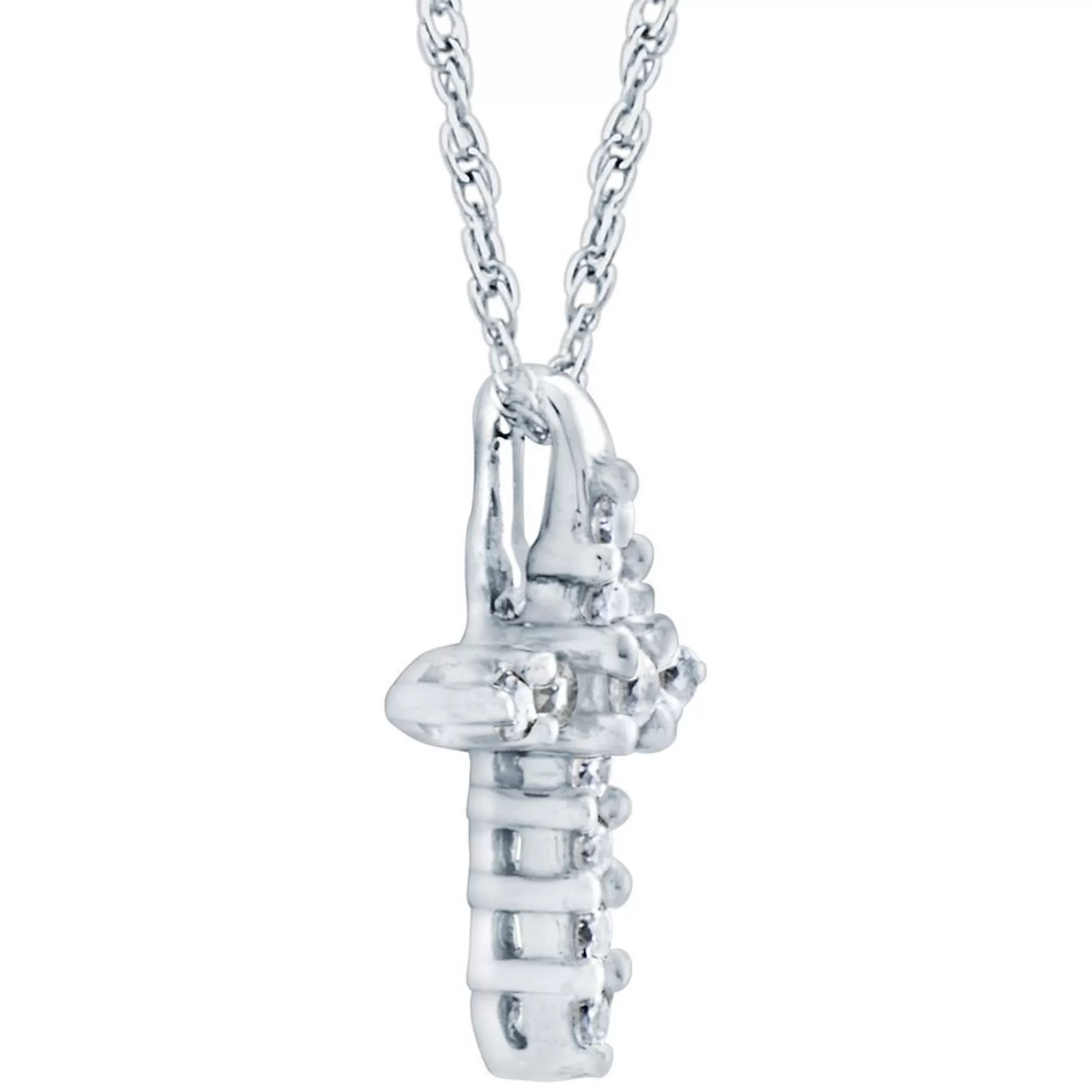 Necklaces & Pendants^* 1/10 Ct. Tw. Diamond Cross Pendant In 10K White Gold