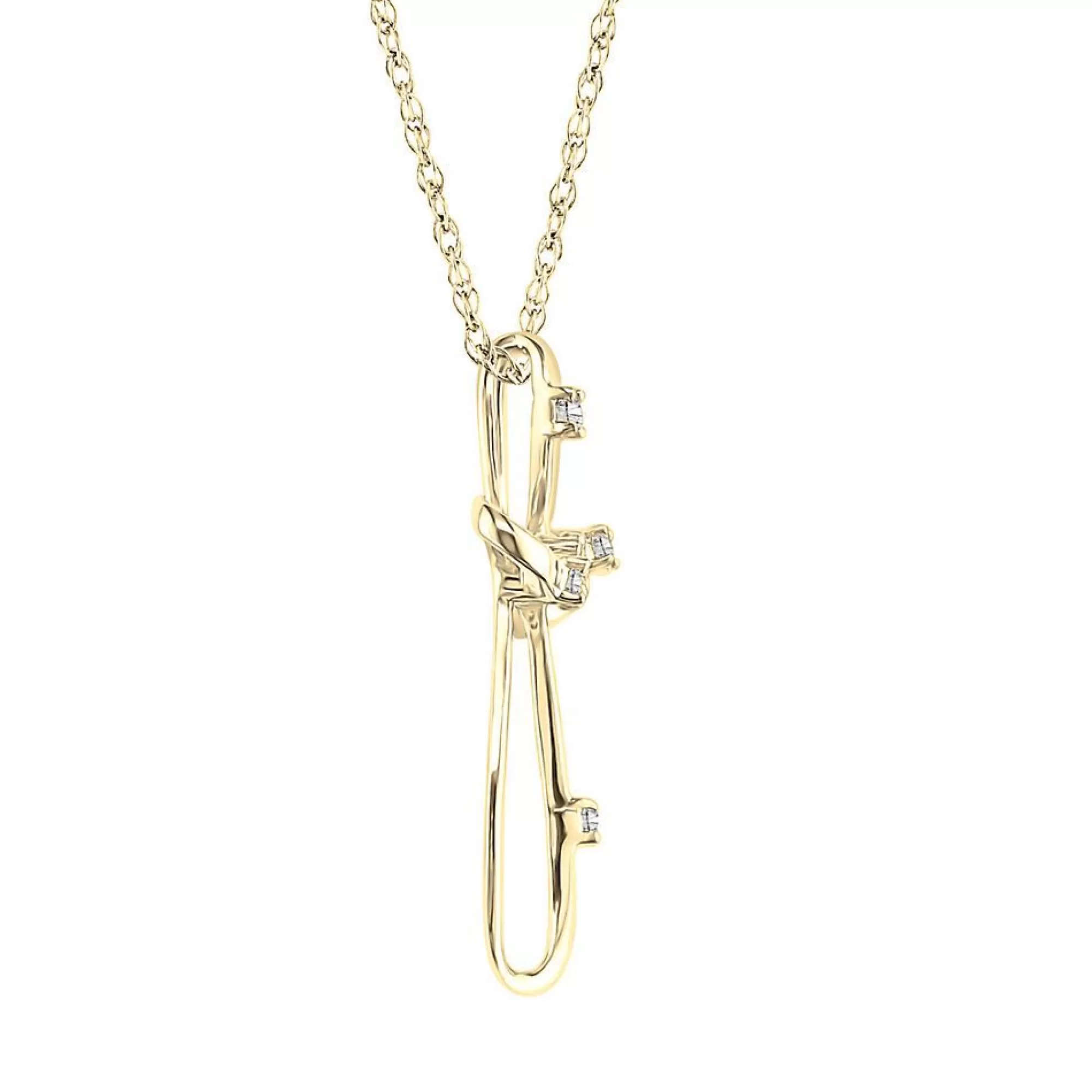 Necklaces & Pendants^* 1/10 Ct. Tw. Diamond Cross Pendant In 10K Yellow Gold