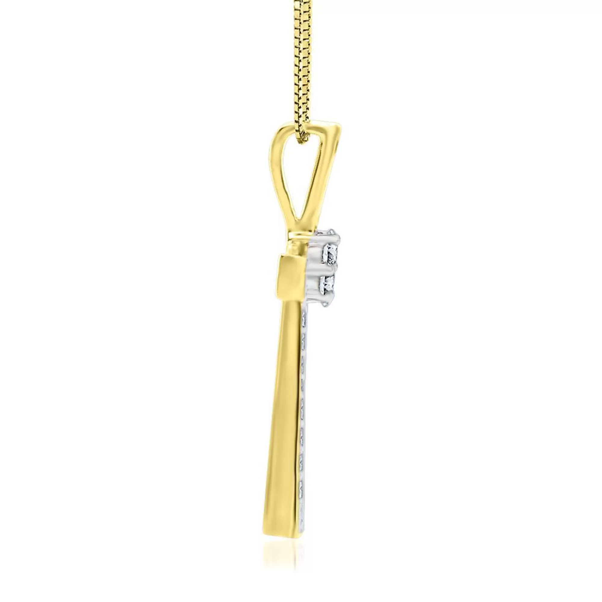 Necklaces & Pendants^* 1/5 Ct. Tw. Diamond Cross Pendant In 10K Yellow Gold