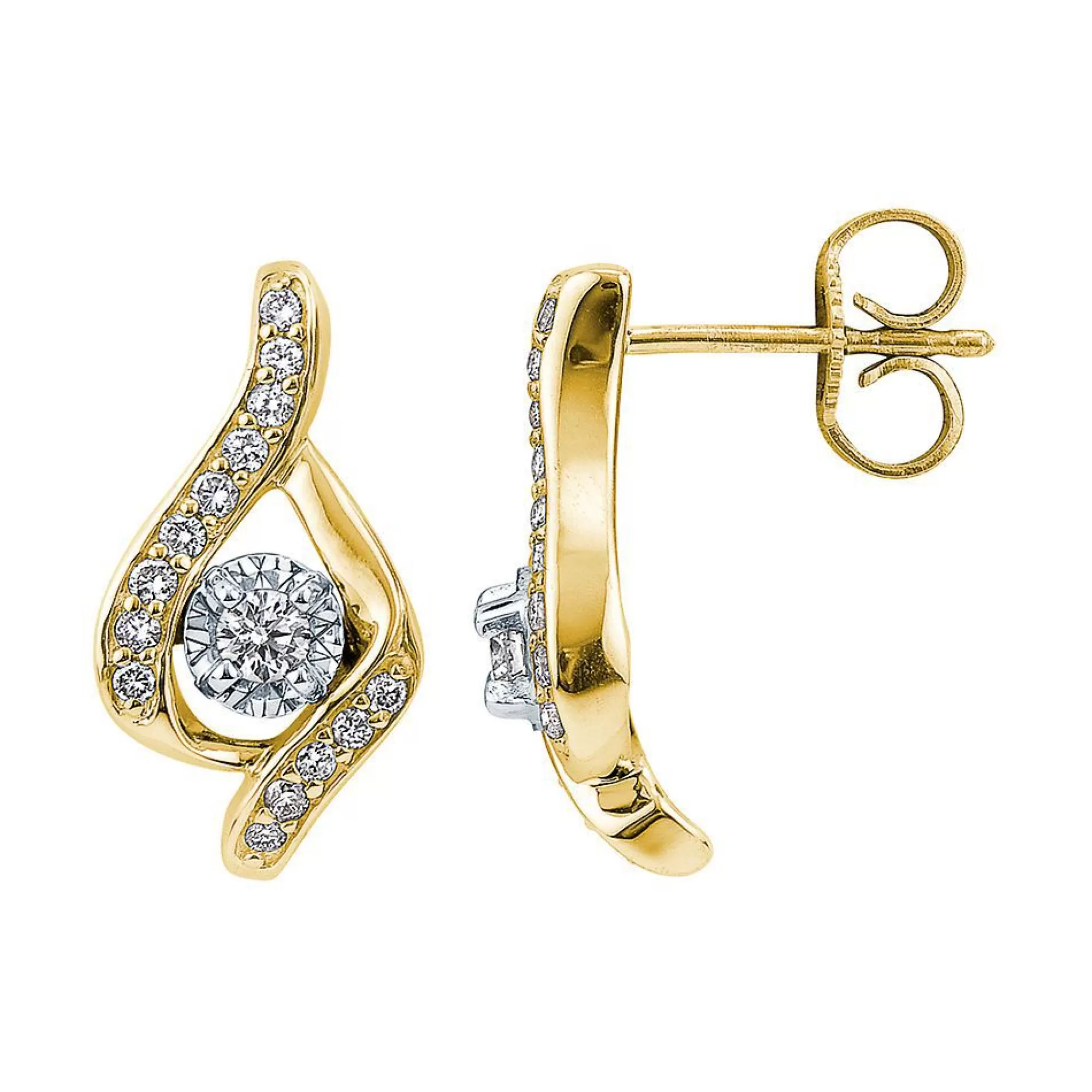 Earrings^Sirena® 1/3 Ct. Tw. Diamond Drop Earrings In 14K Yellow Gold