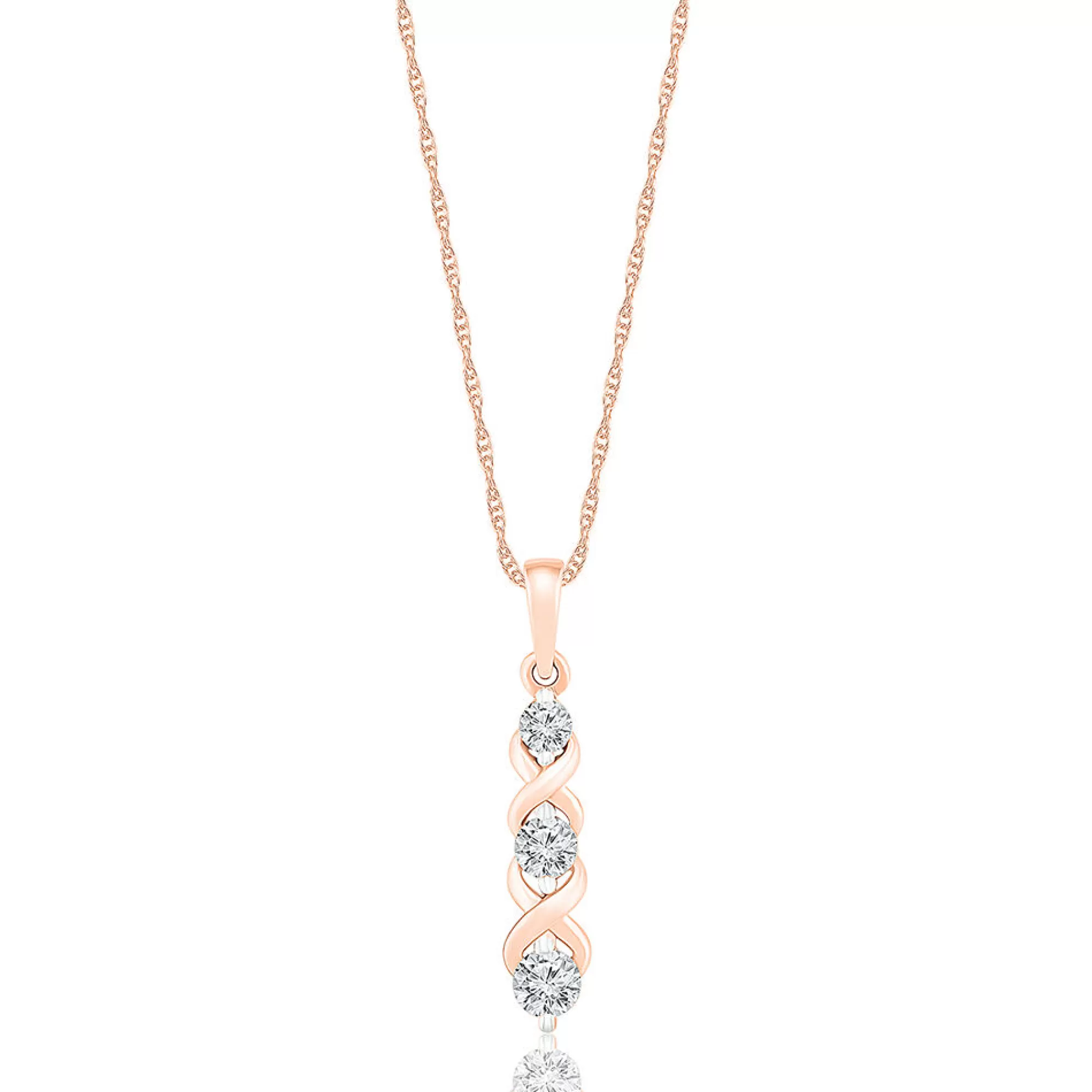 Necklaces & Pendants^* 1/3 Ct. Tw. Diamond Drop Pendant In 10K Rose Gold