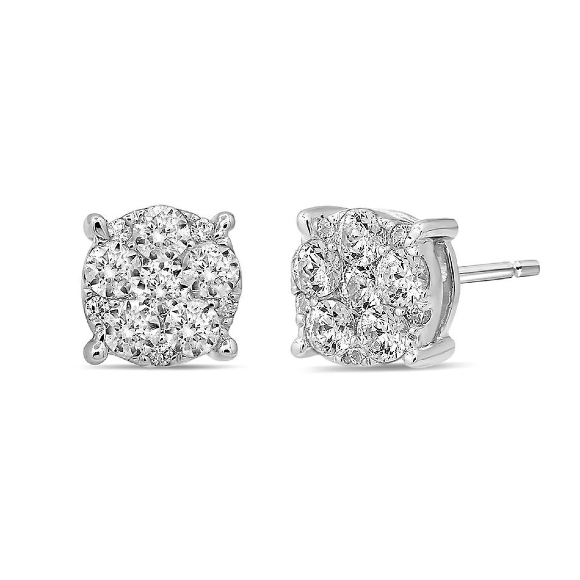 Earrings^* 5/8 Ct. Tw. Diamond Earrings In 10K White Gold