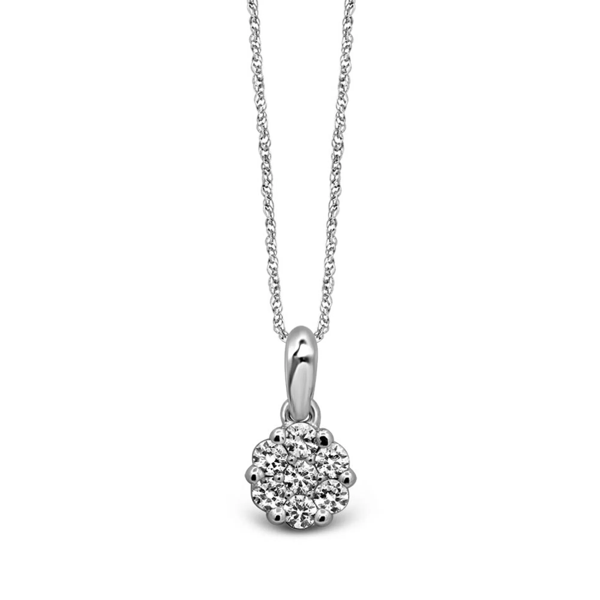 Necklaces & Pendants^Mirabela® 1/4 Ct. Tw. Diamond Flower Pendant