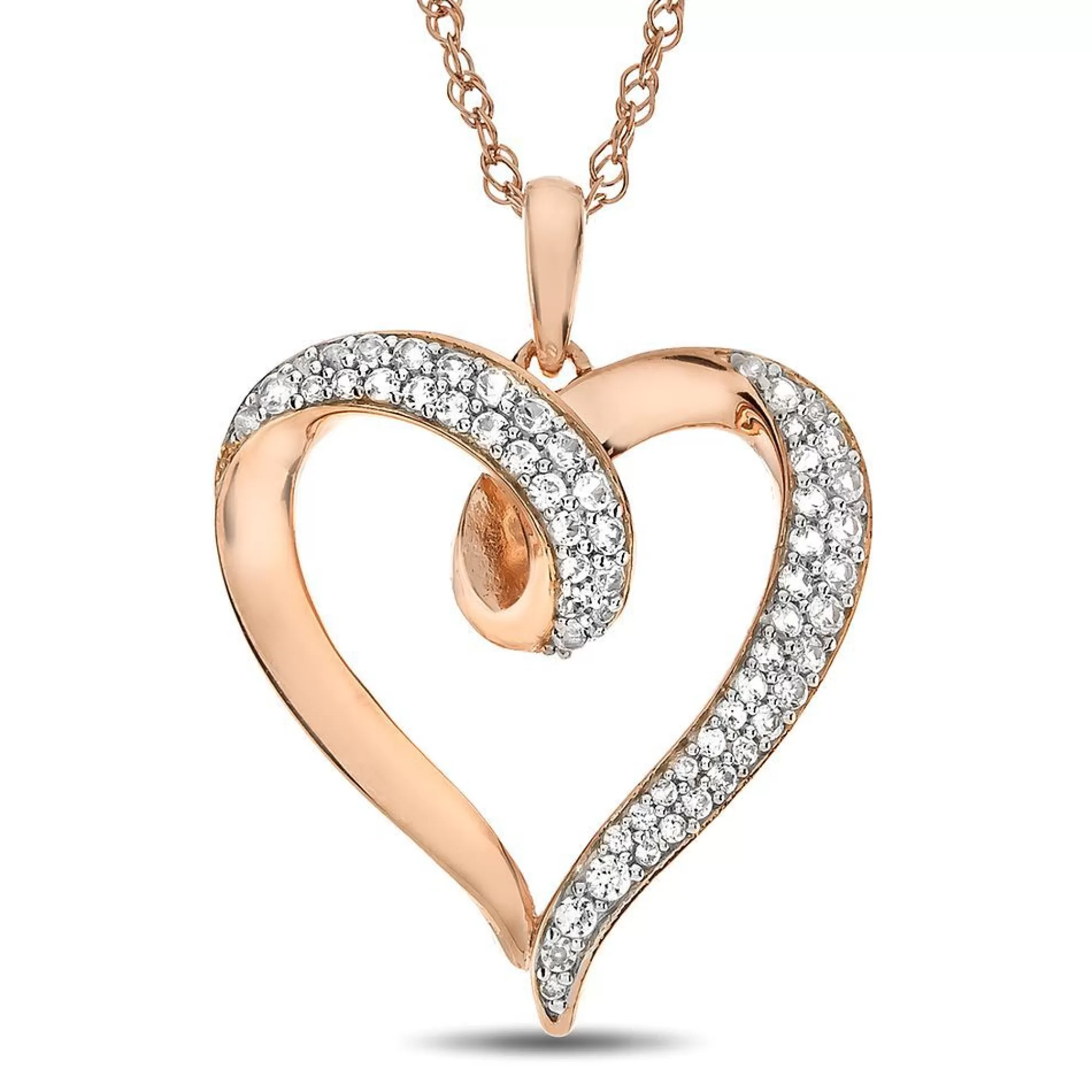 Necklaces & Pendants^* 1/4 Ct. Tw. Diamond Heart Pendant In 10K Rose Gold