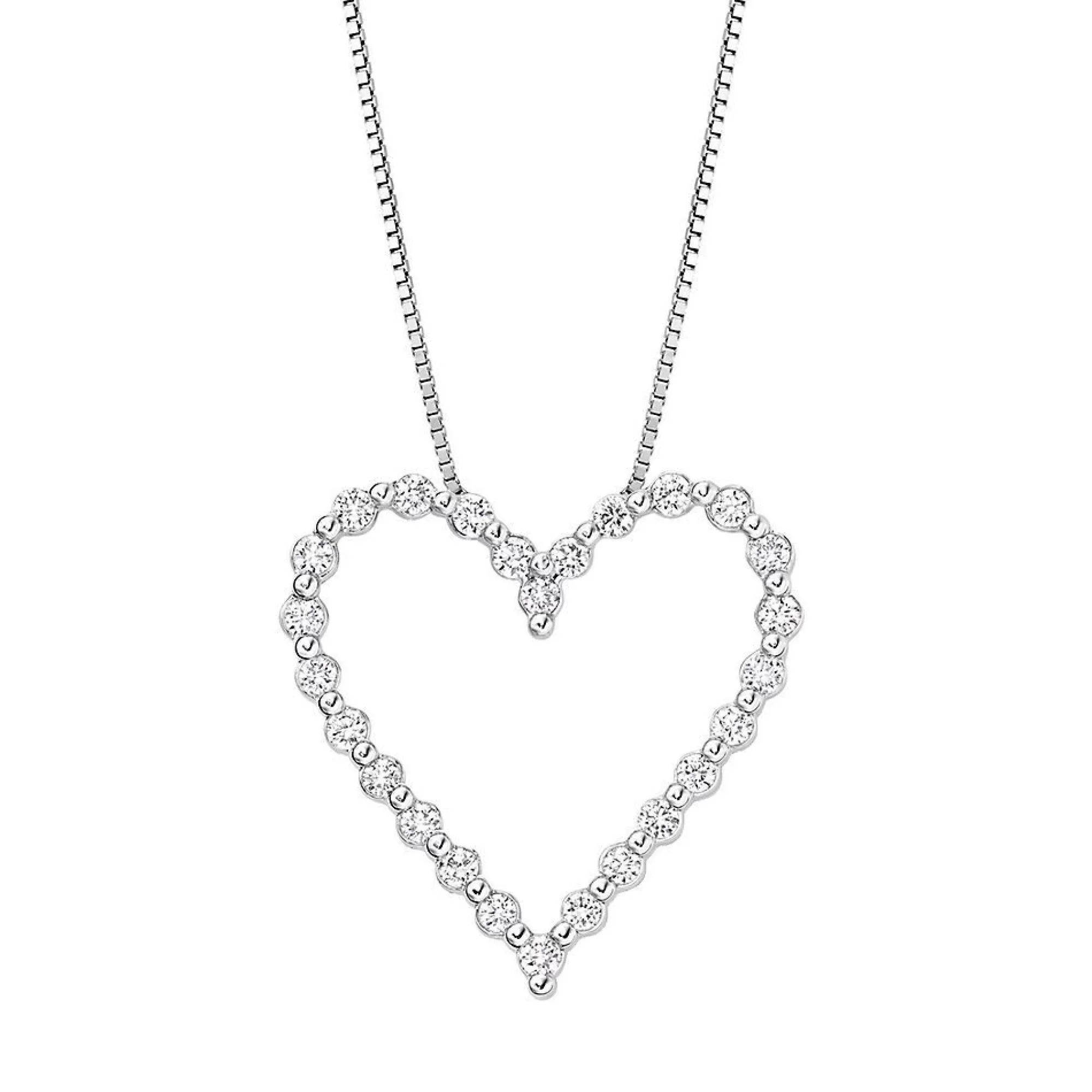 Necklaces & Pendants^* 1/4 Ct. Tw. Diamond Heart Pendant In 10K White Gold