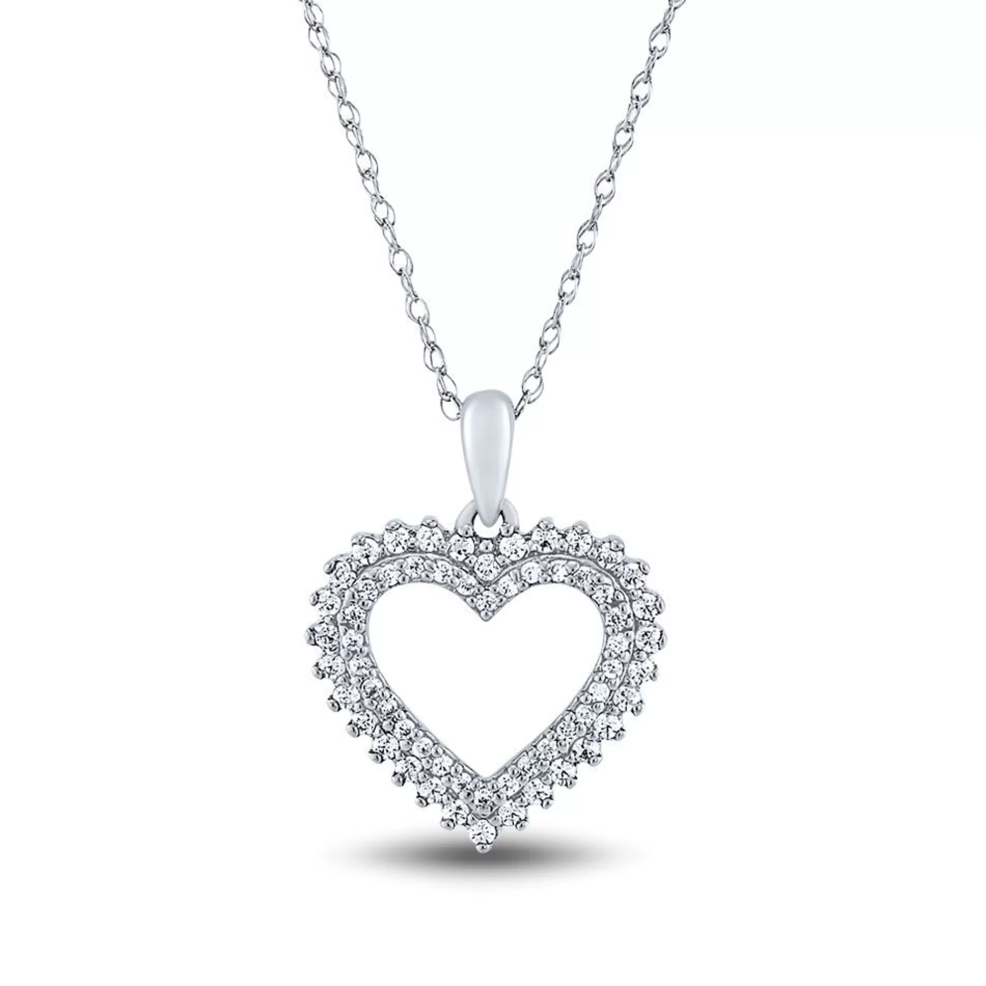 Necklaces & Pendants^* 1/4 Ct. Tw. Diamond Heart Pendant In 10K White Gold