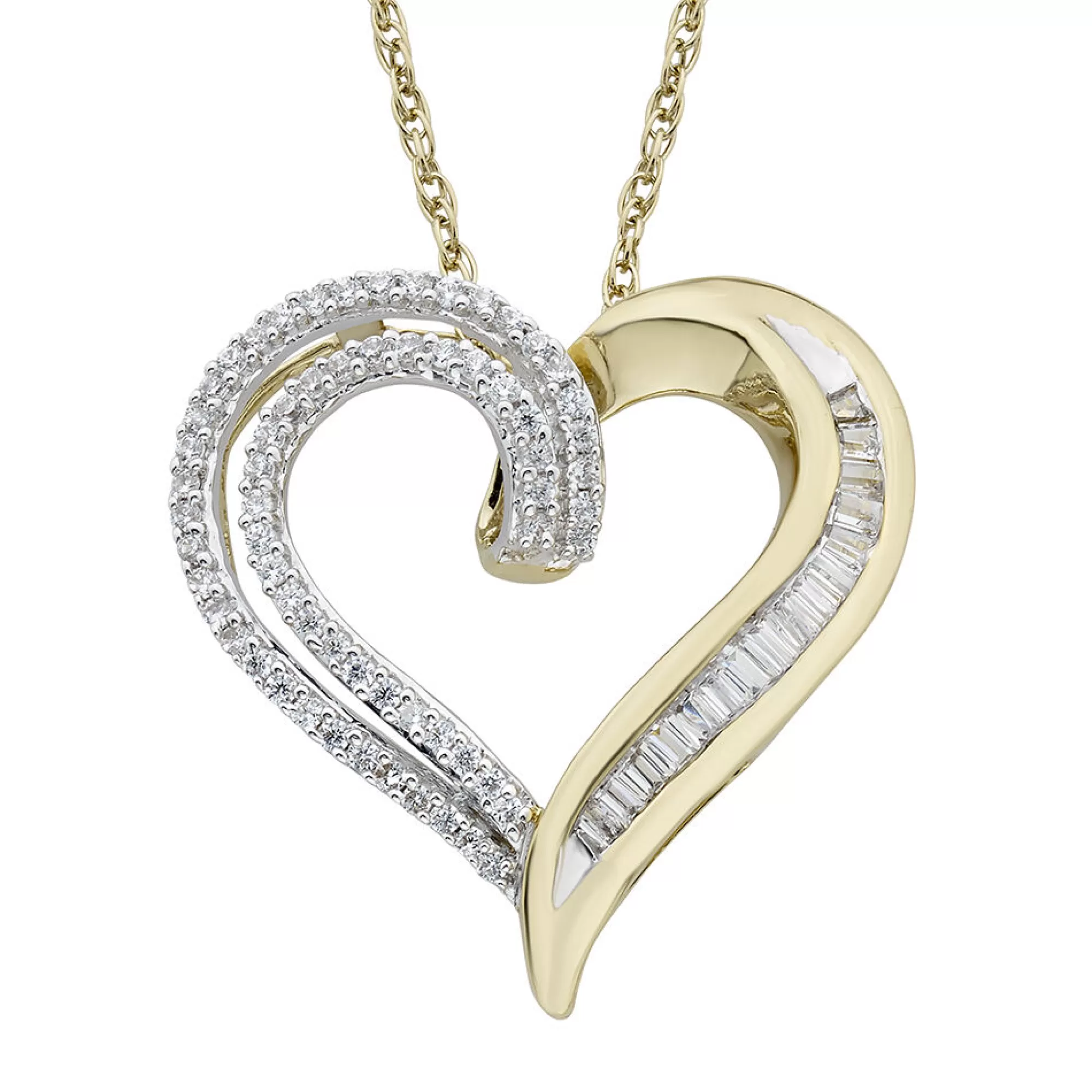 Necklaces & Pendants^* 1/4 Ct. Tw. Diamond Heart Pendant In 10K Yellow Gold