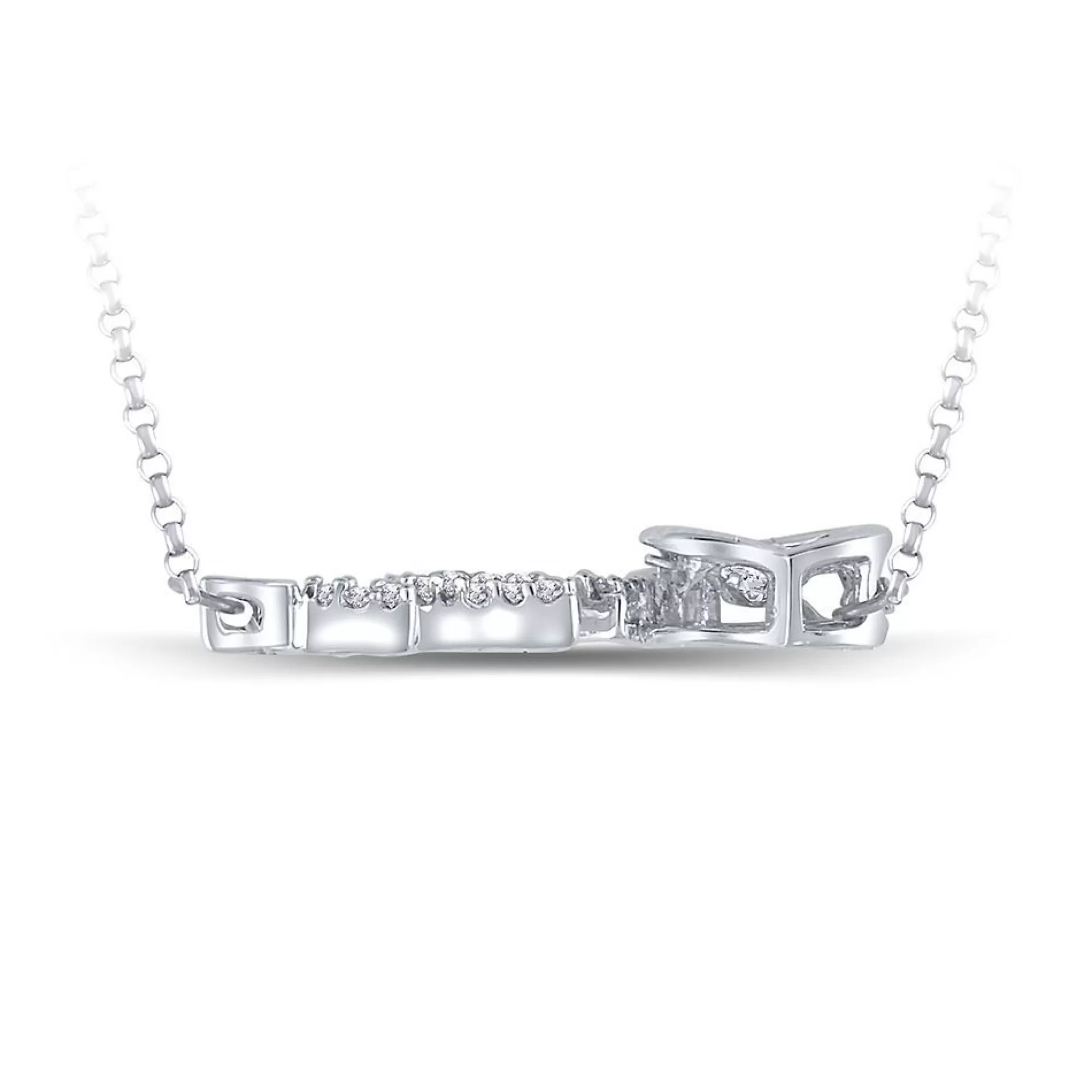 Necklaces & Pendants^Beat of Your Heart 1/7 Ct. Tw. Diamond Heartbeat Necklace In Sterling Silver