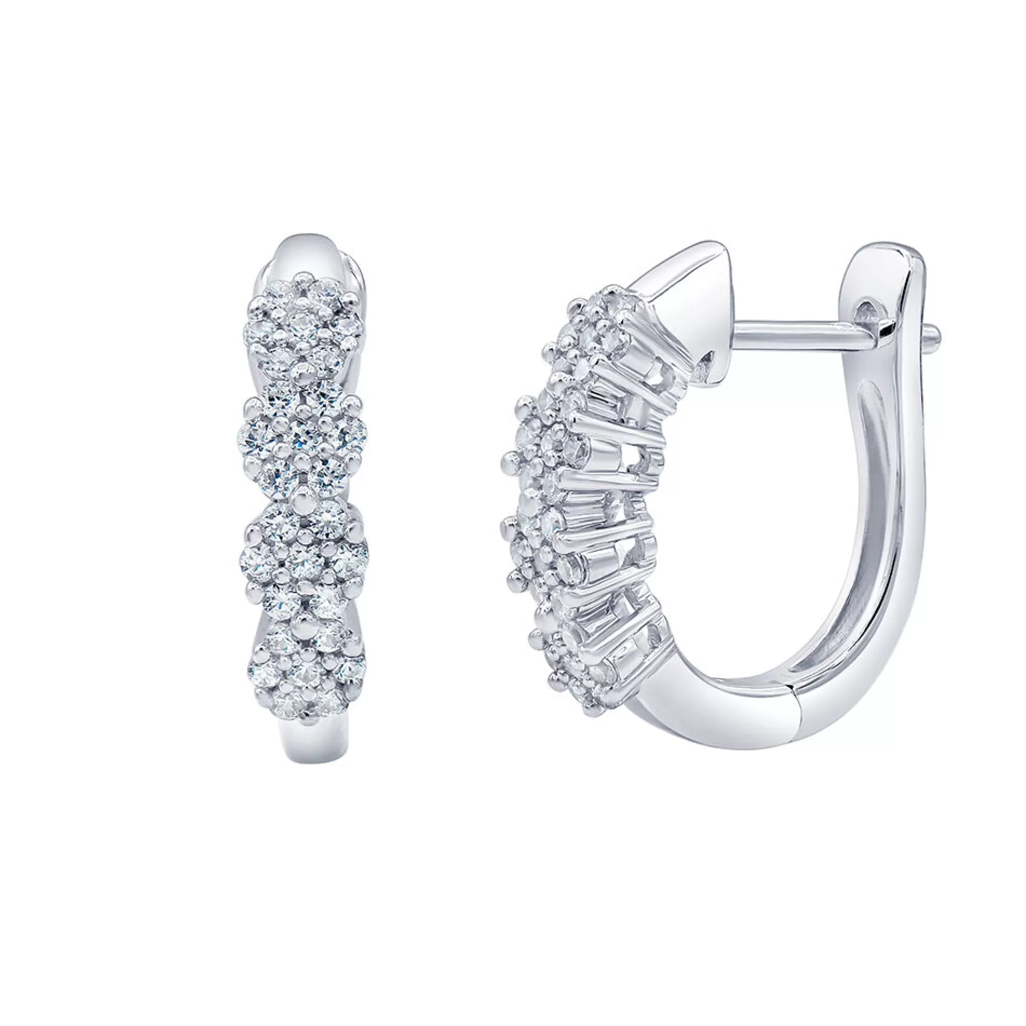 Earrings^Mirabela® 1/3 Ct. Tw. Diamond Hoop Earrings In 10K White Gold