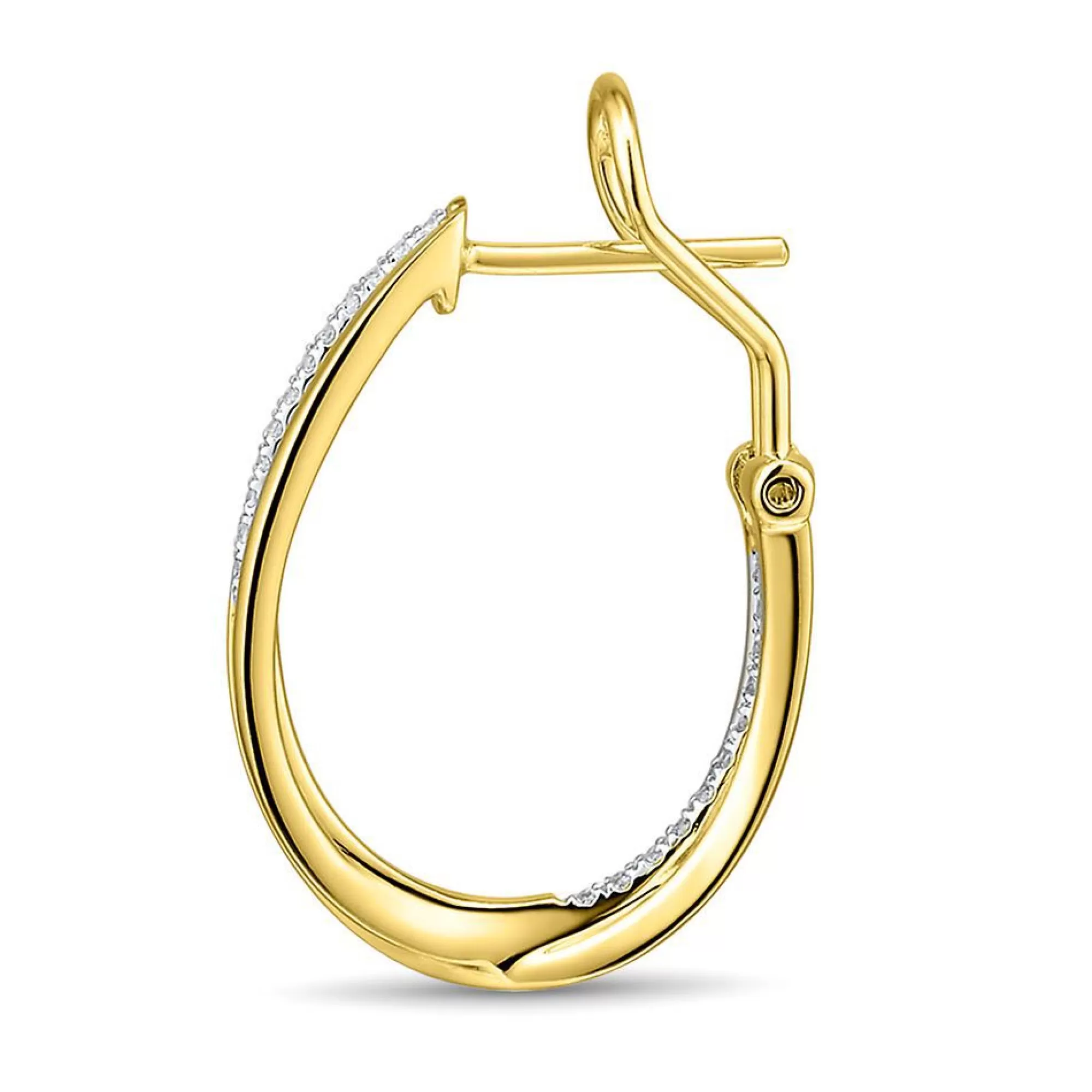 Earrings^* 1/10 Ct. Tw. Diamond Hoop Earrings In 10K Yellow Gold