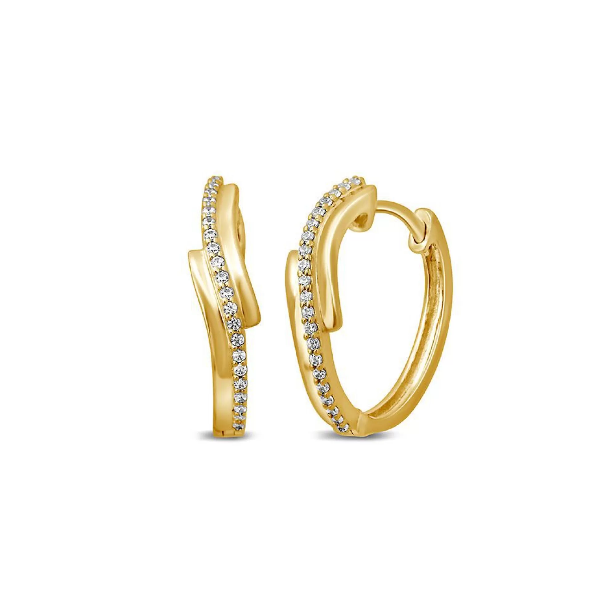 Earrings^* 1/10 Ct. Tw. Diamond Huggie Hoop Earrings