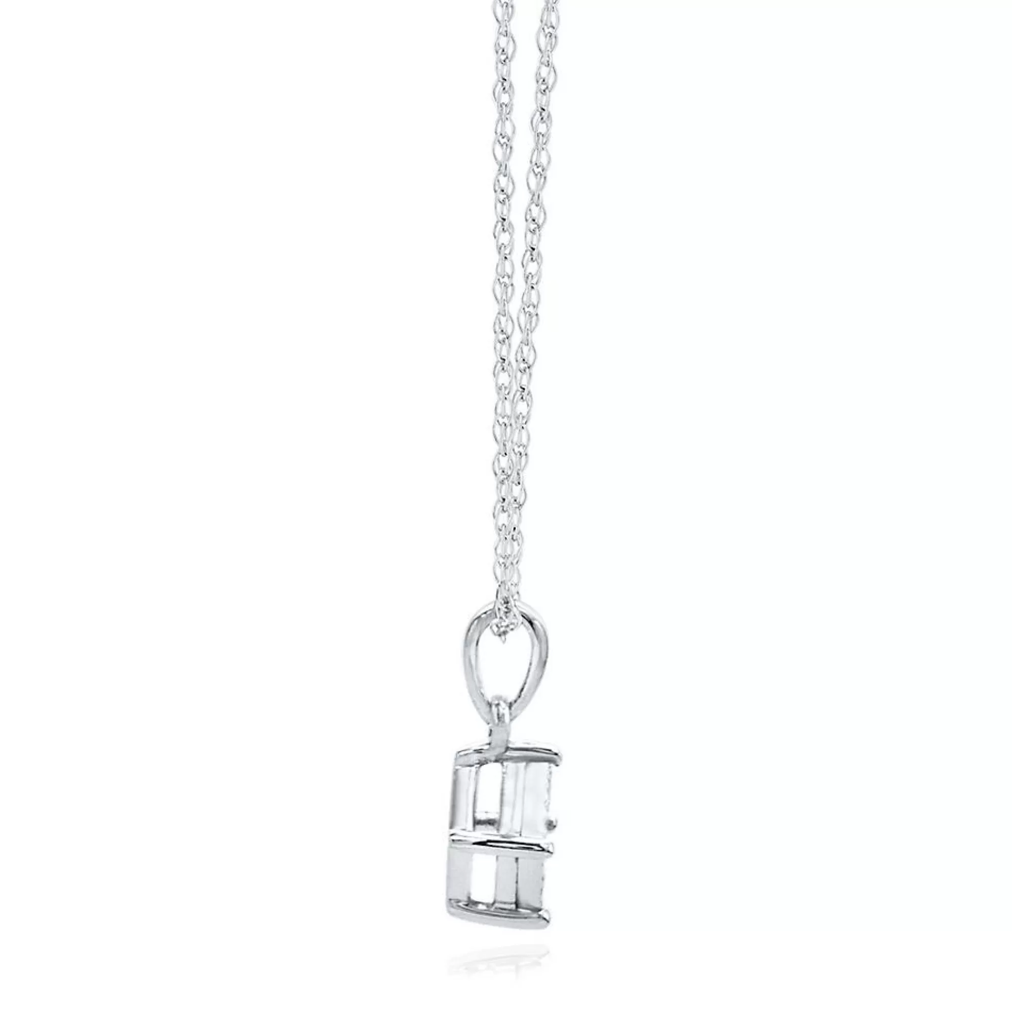 Necklaces & Pendants^* 1/10 Ct. Tw. Diamond Illusion Solitaire Pendant In 10K White Gold