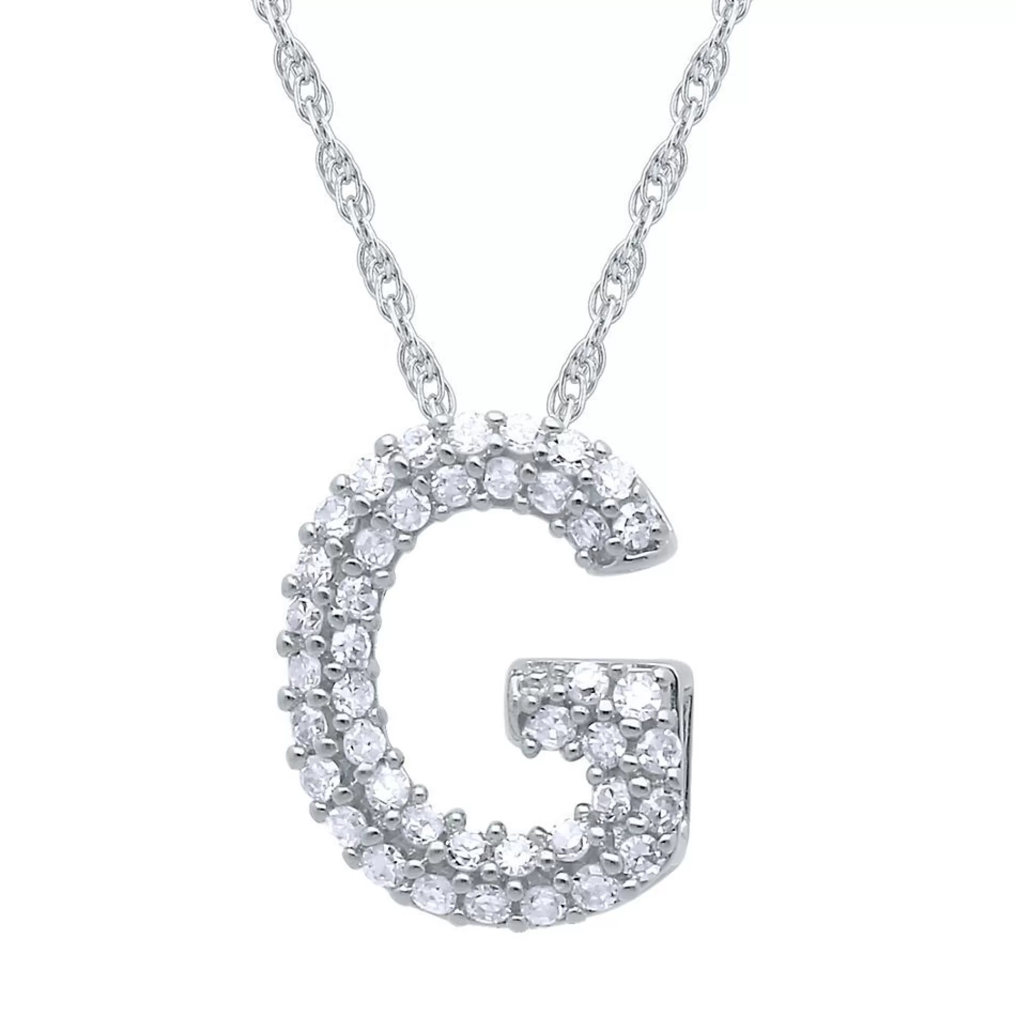 Necklaces & Pendants^* 1/7 Ct. Tw. Diamond Initial Pendant In 10K White Gold