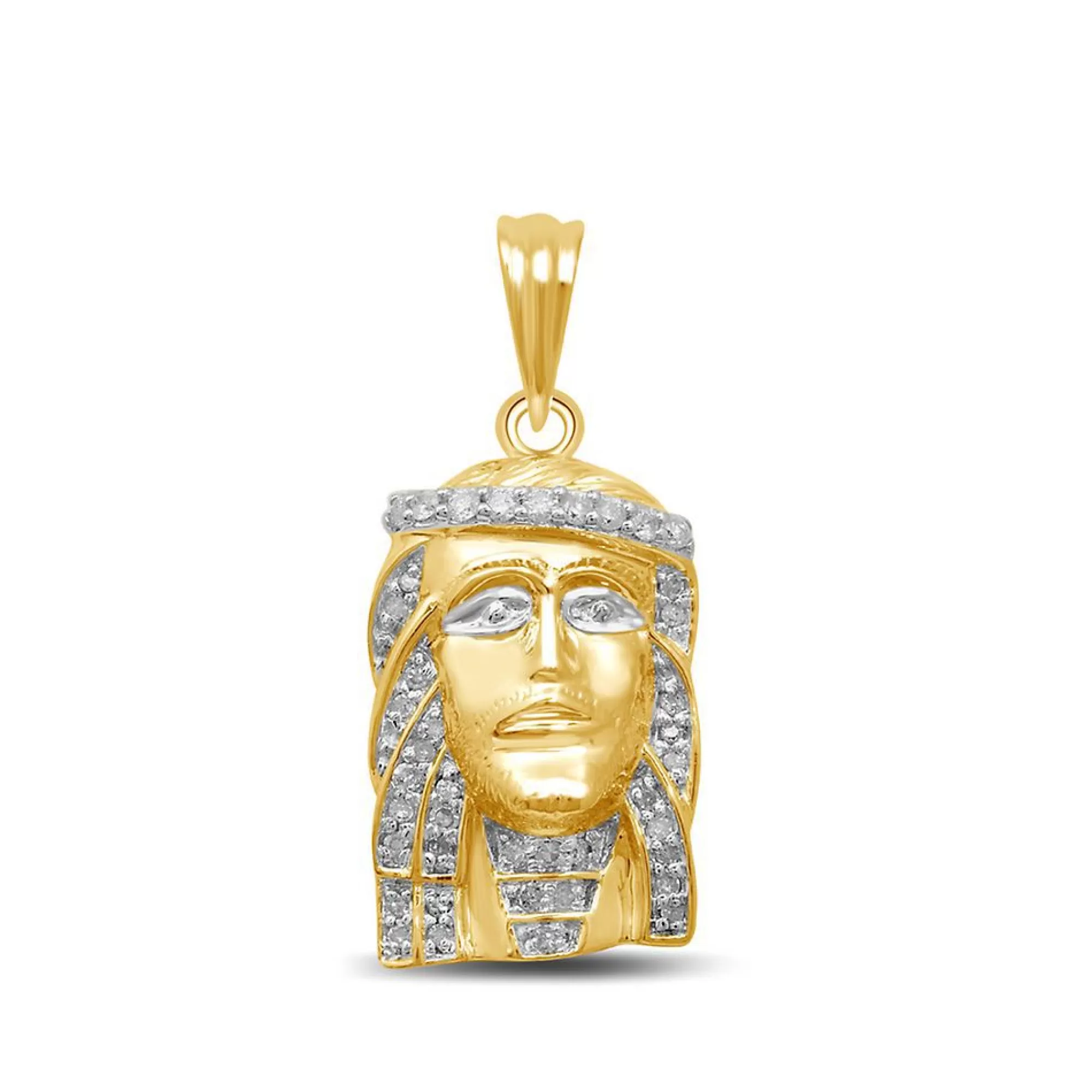 Necklaces & Pendants^* 1/3 Ct. Tw. Diamond Jesus Pendant In 10K Yellow Gold