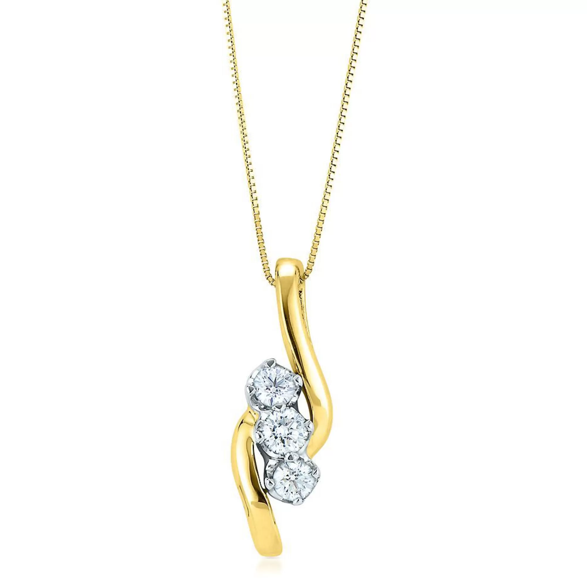 Necklaces & Pendants^Sirena® 3/8 Ct. Tw. Diamond Pendant In 14K Yellow & White Gold 14K Yellow Gold